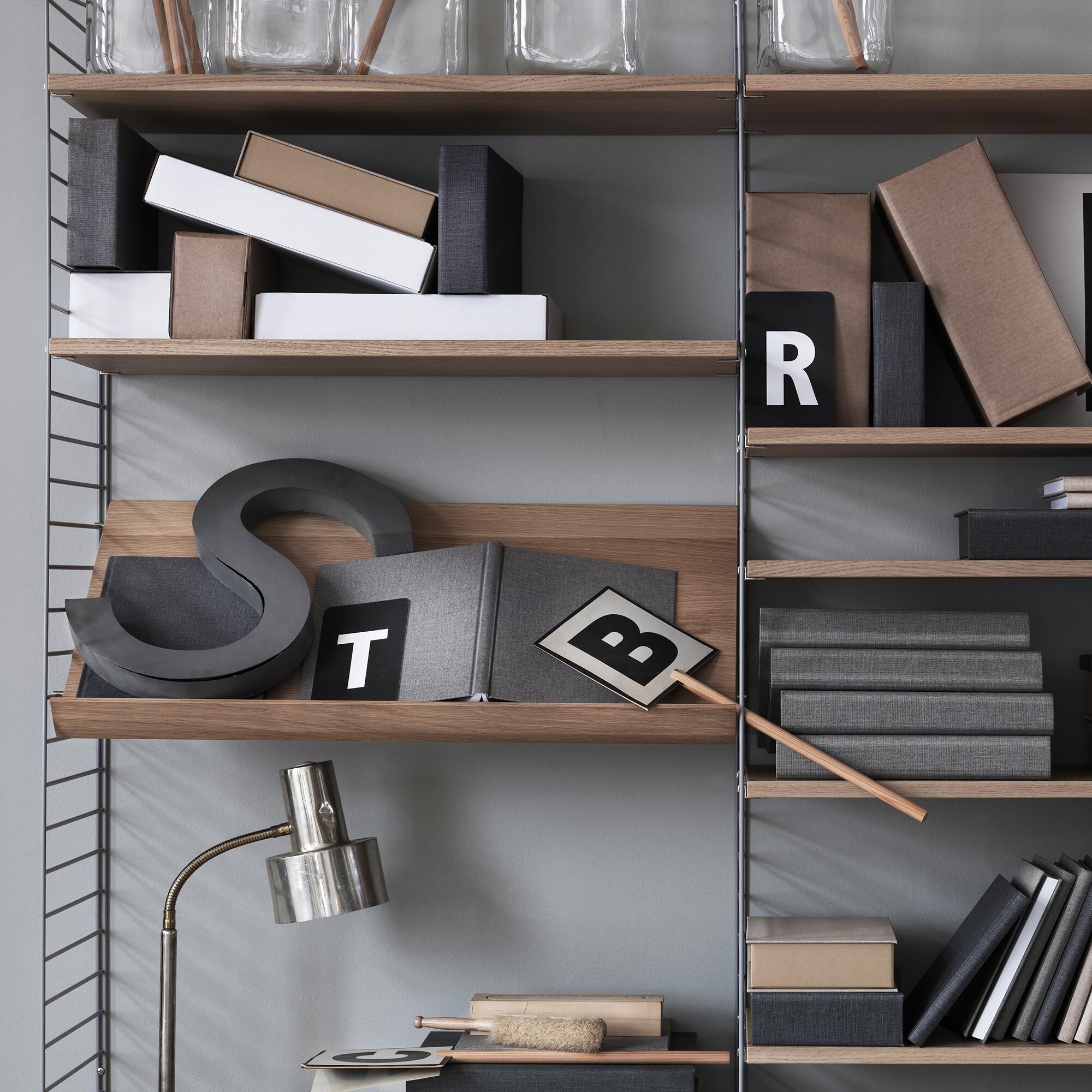 String System Magazine Shelf 58x30cm Wood