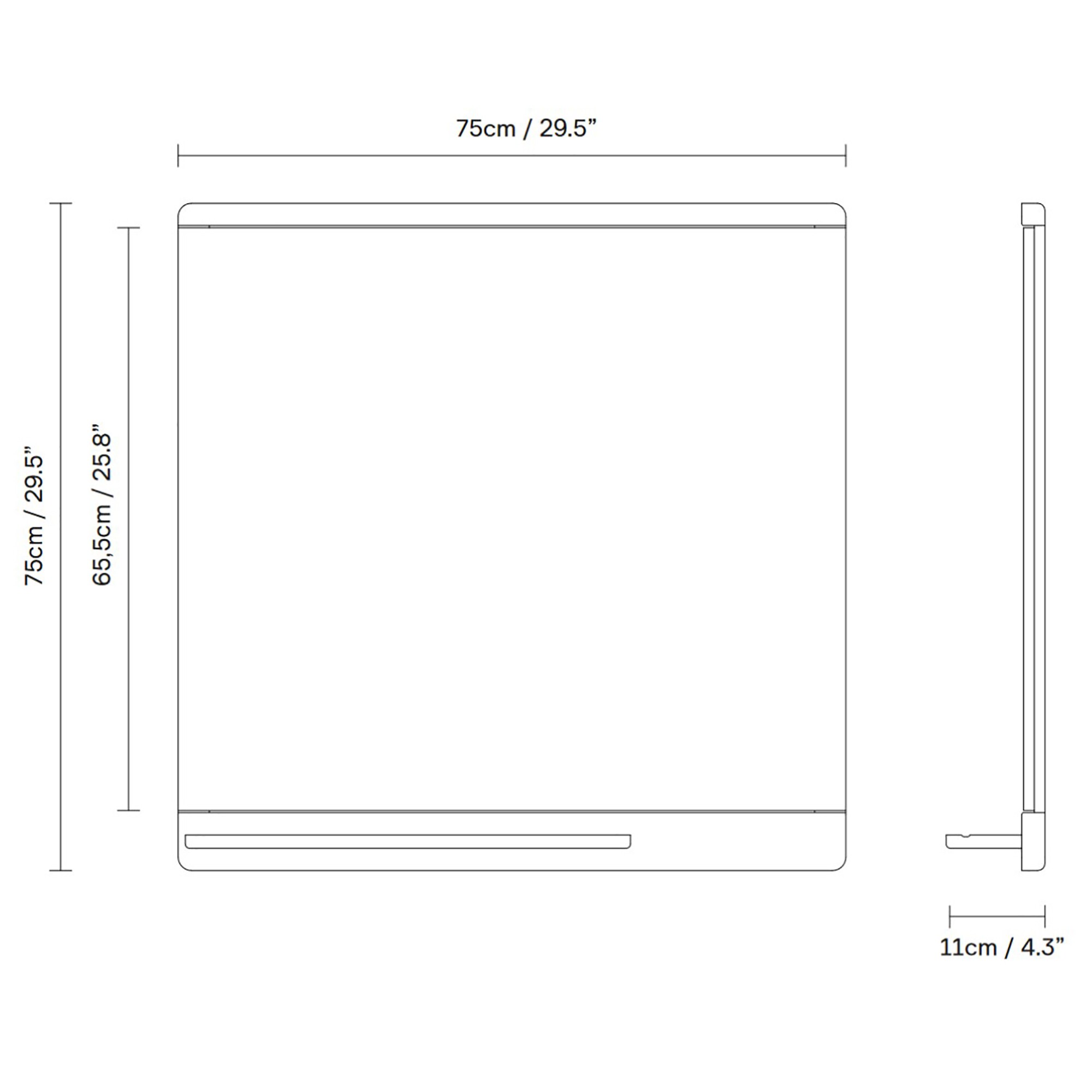 Rim Pin Board 75x75cm