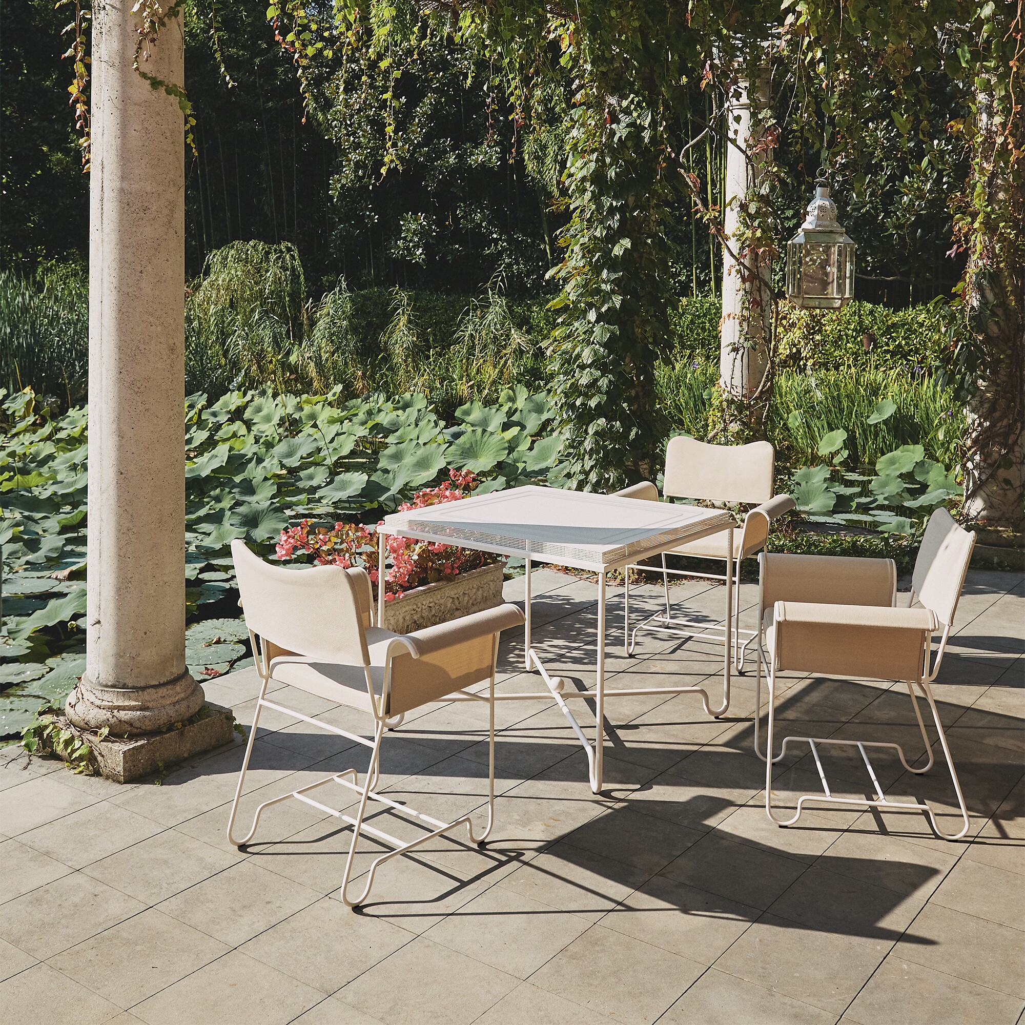 Tropique Outdoor Dining Chair Frame White