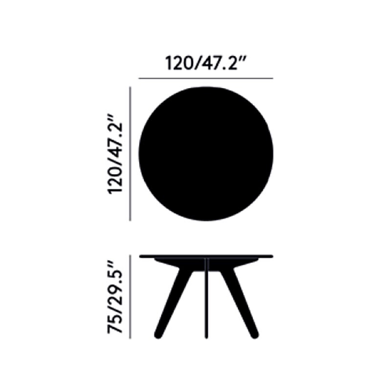 Slab Dining Table Ø 120cm