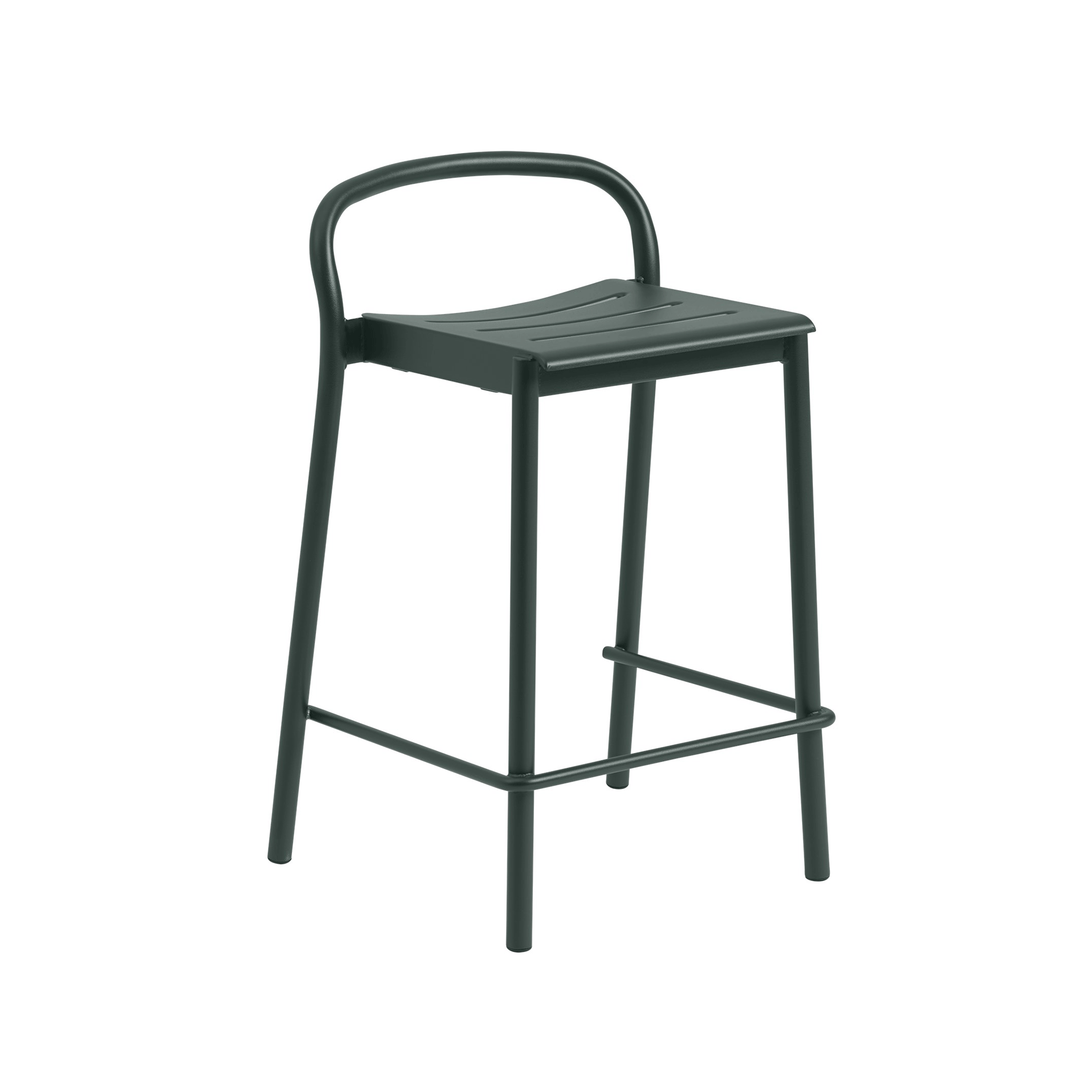 Linear Steel Outdoor Bar Stool H 65cm