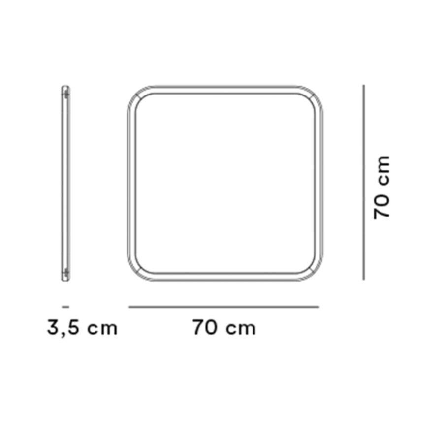 Silhouette Wall Mirror 70x70cm