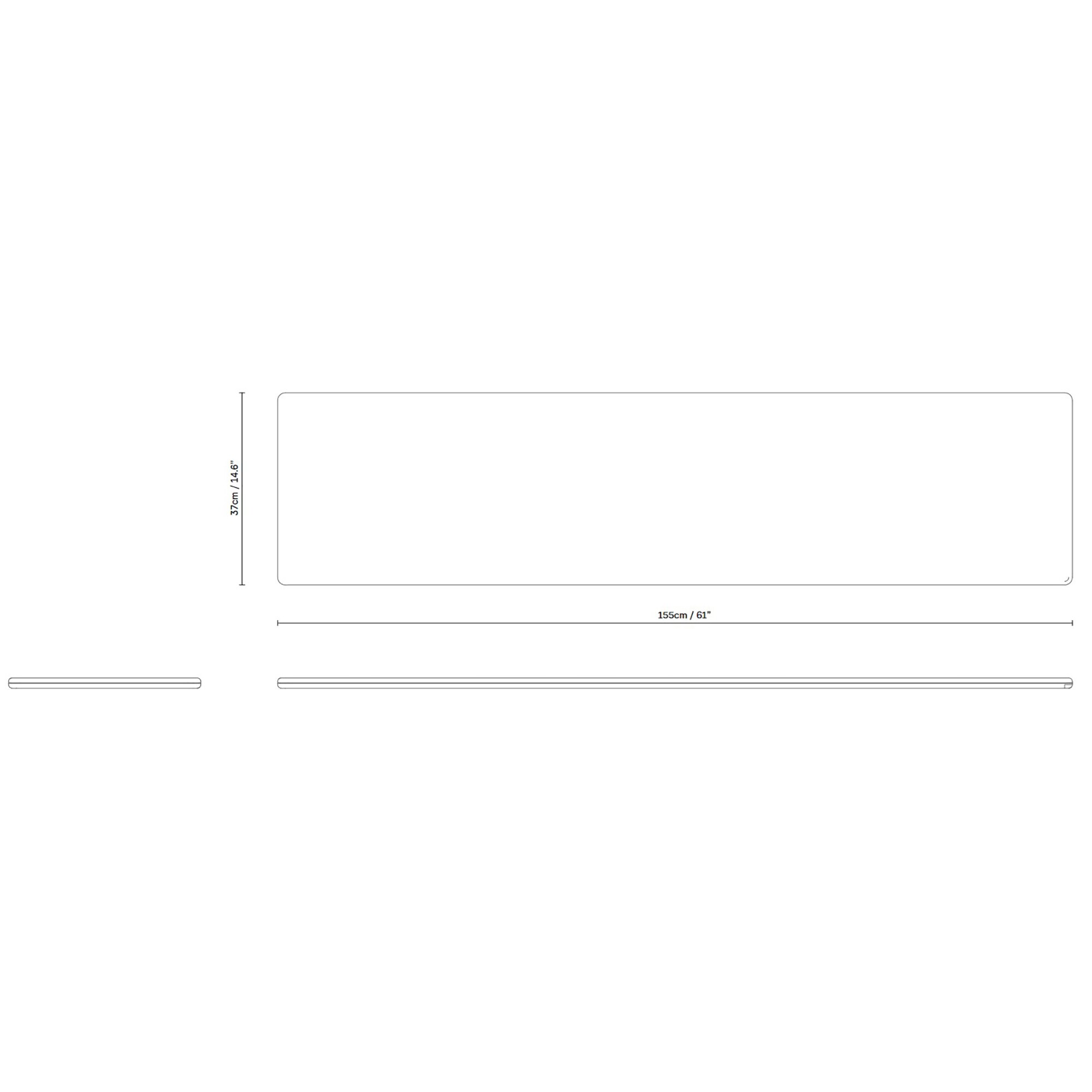 Position Leather Cushion 155x37cm