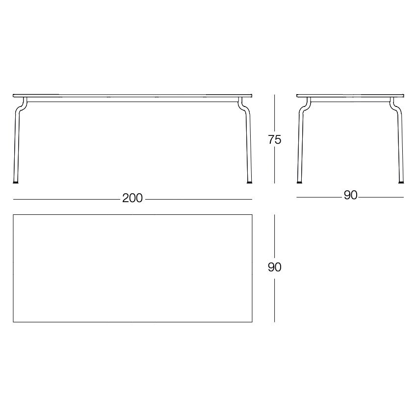 South Dining Garden Table 200x90cm