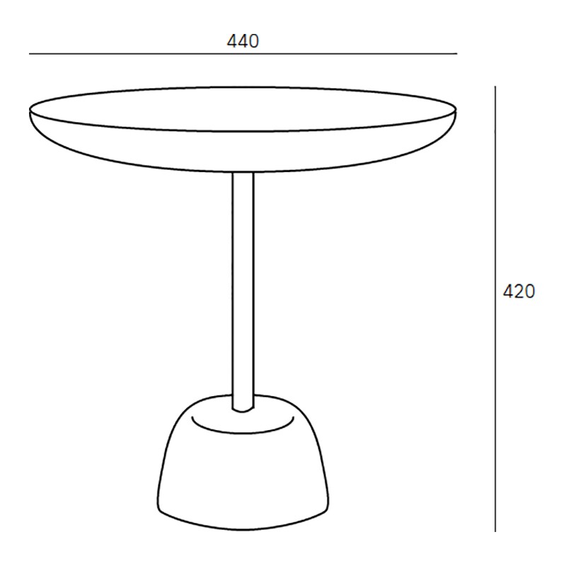 Pina Side Table H 42cm