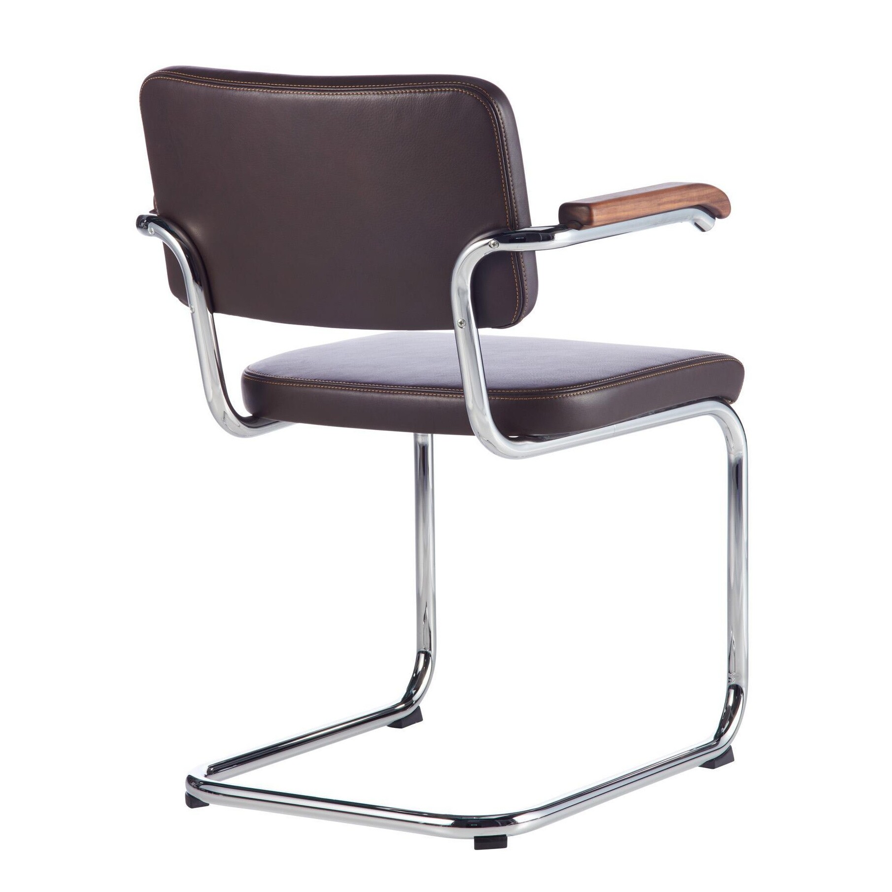 S 64 PV Pure Materials Cantilever Armchair Walnut
