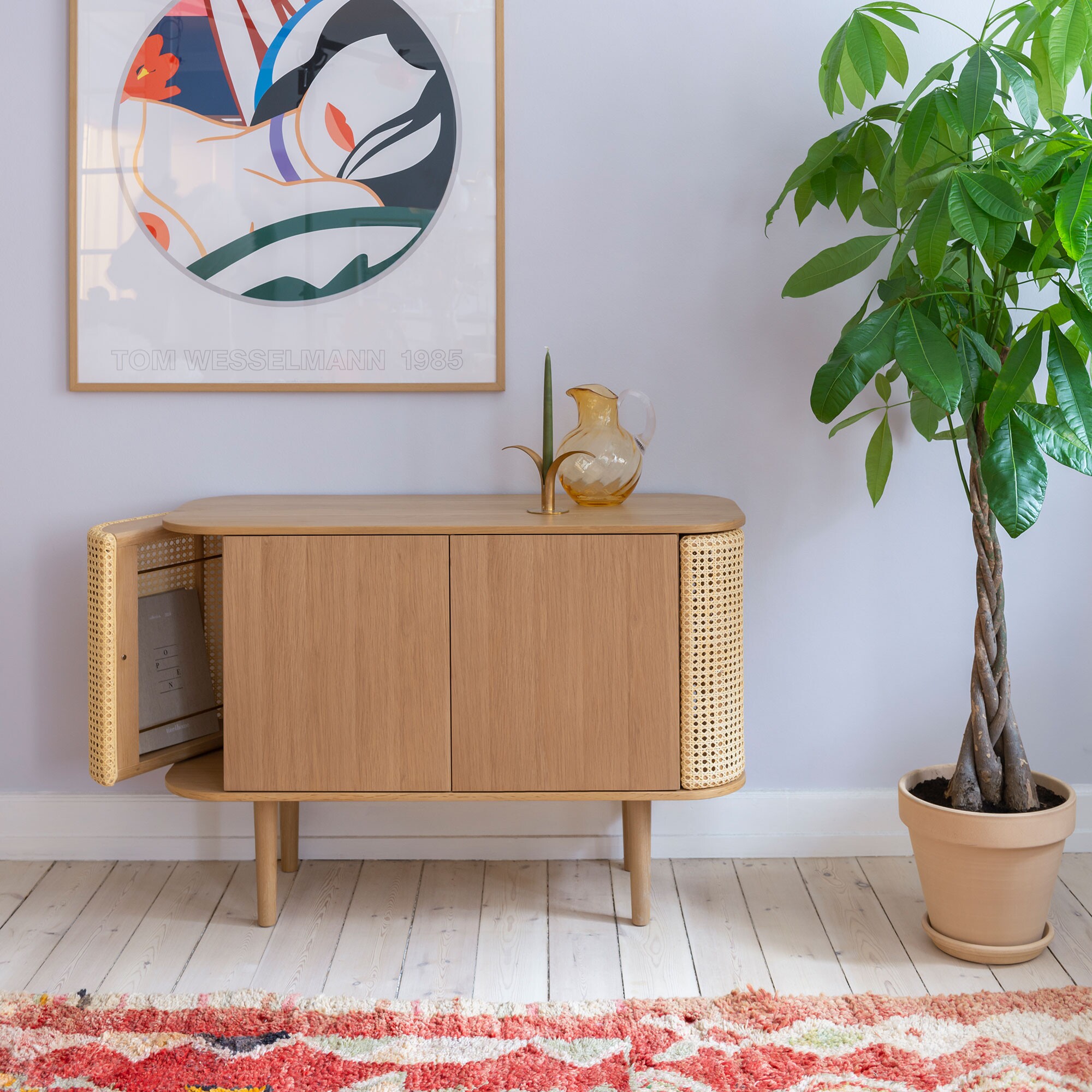 Treasures Sideboard with 2 Doors Viennese Wickerwork