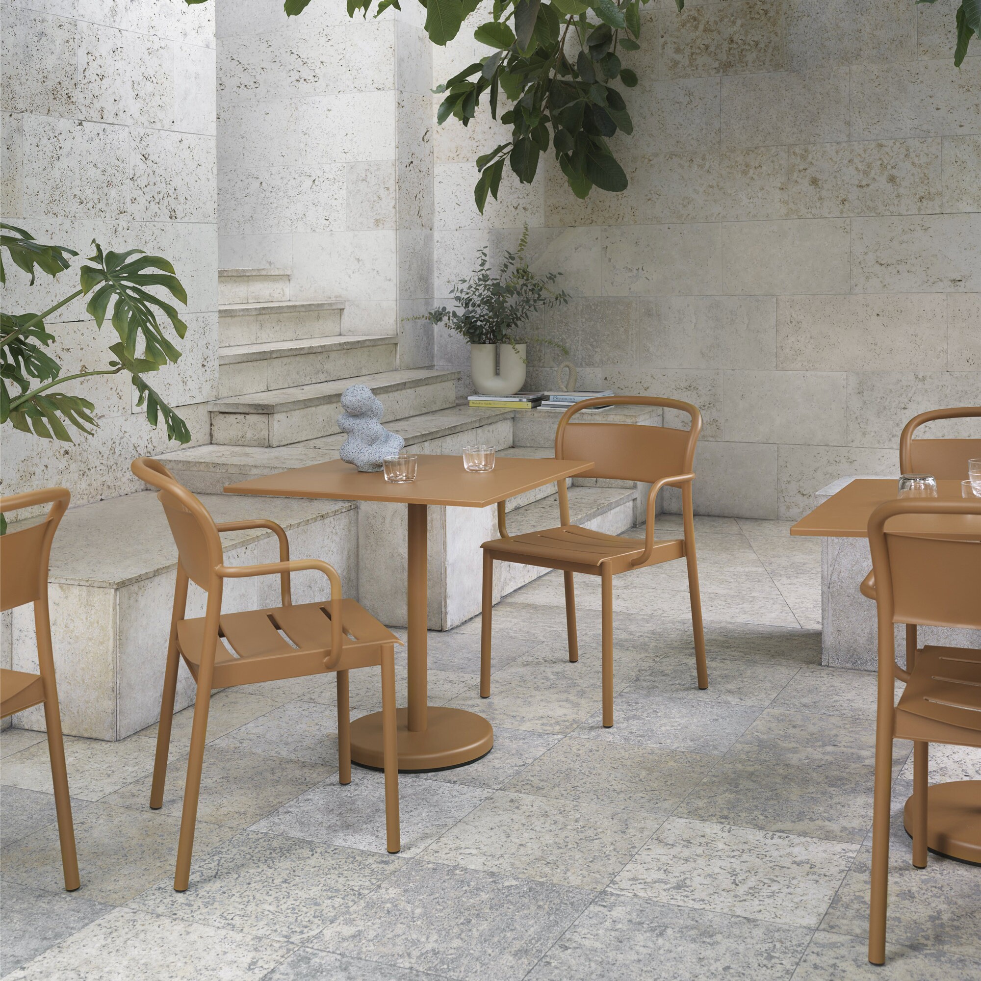 Linear Steel Garden Arm Chair