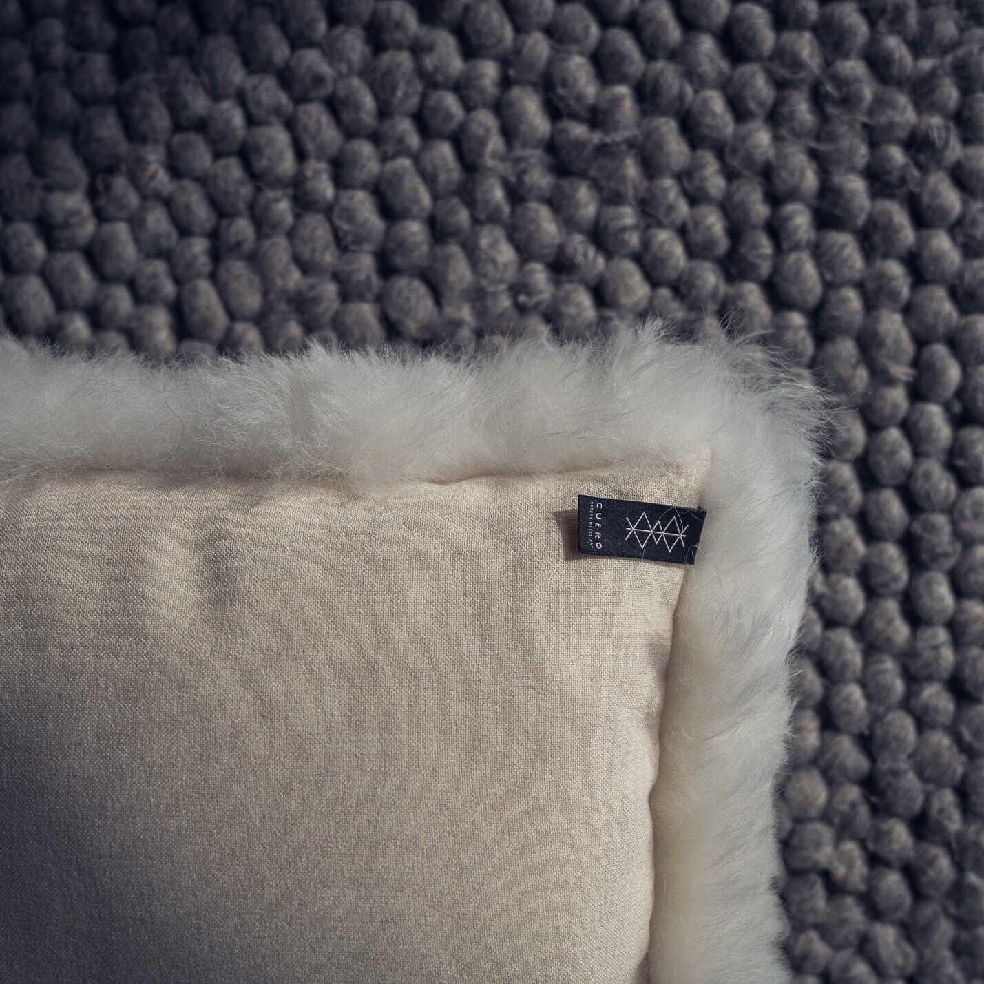 Sheepskin Shorn Cushion 35x35cm