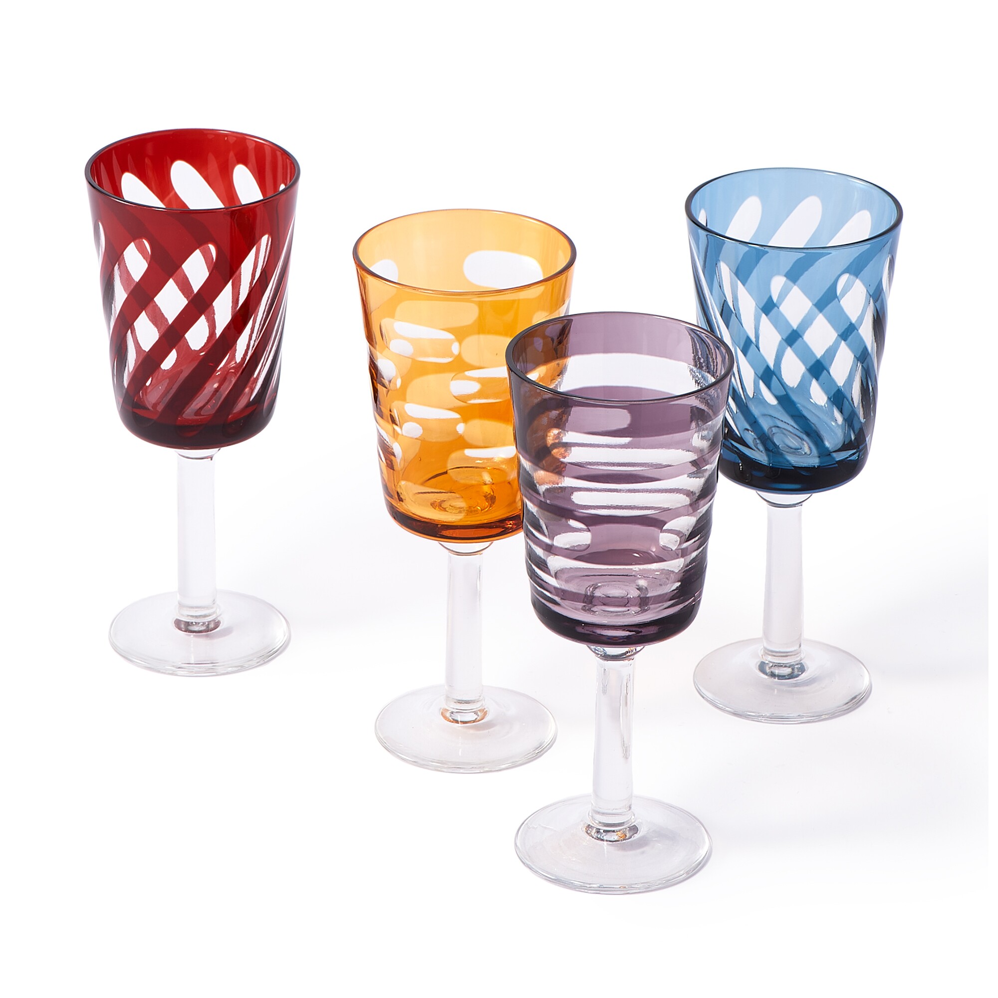 Tubular Wine Glass Set of 4