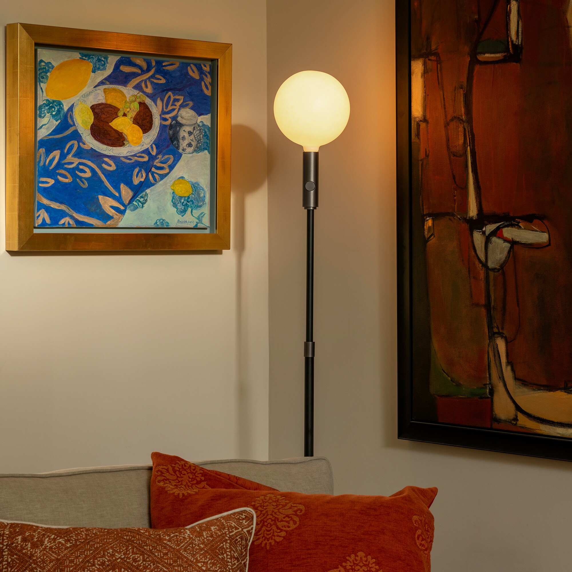 Poise Floor Lamp + Sphere V LED E27 Dim To Warm