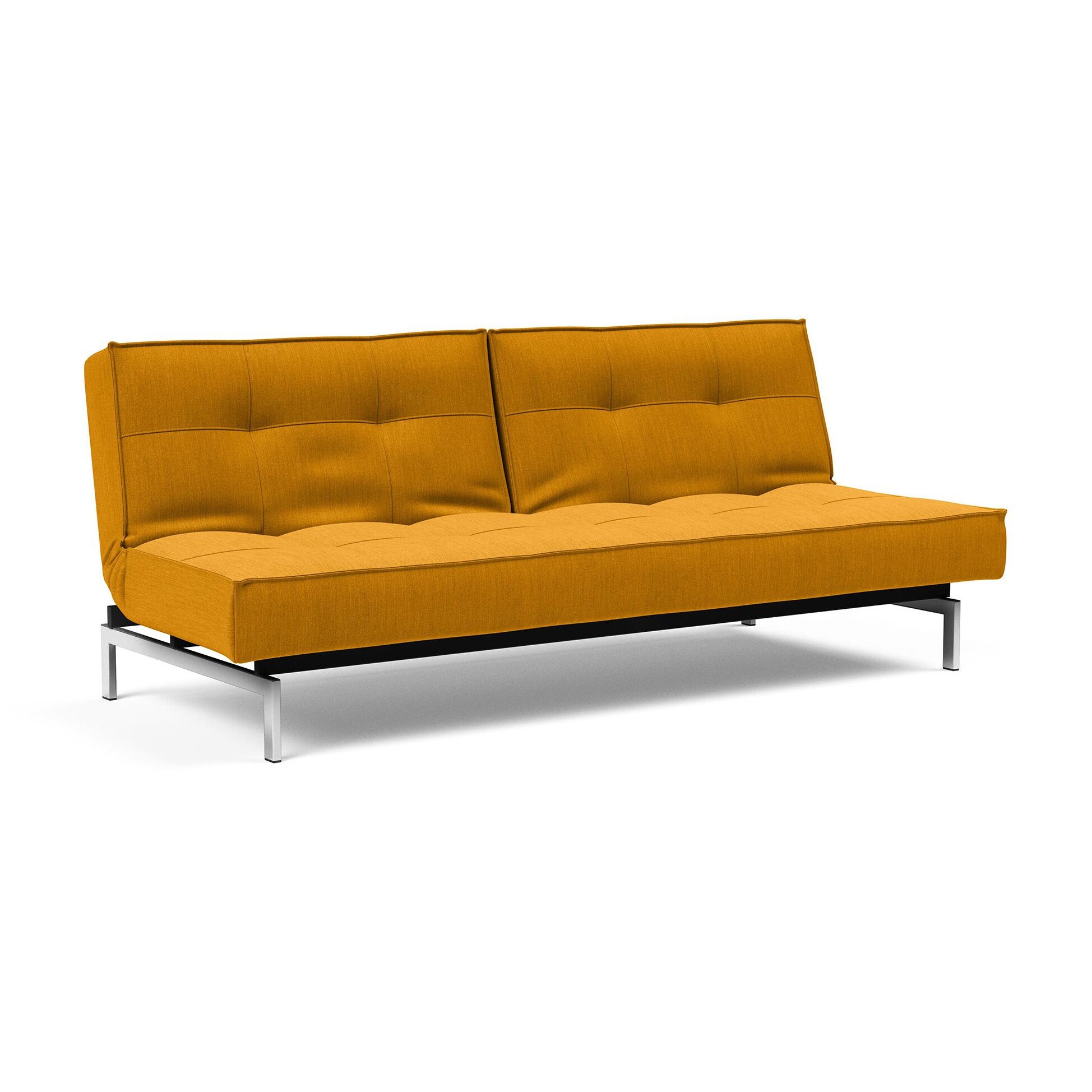 Splitback Sofa Bed Chrome 210x89cm
