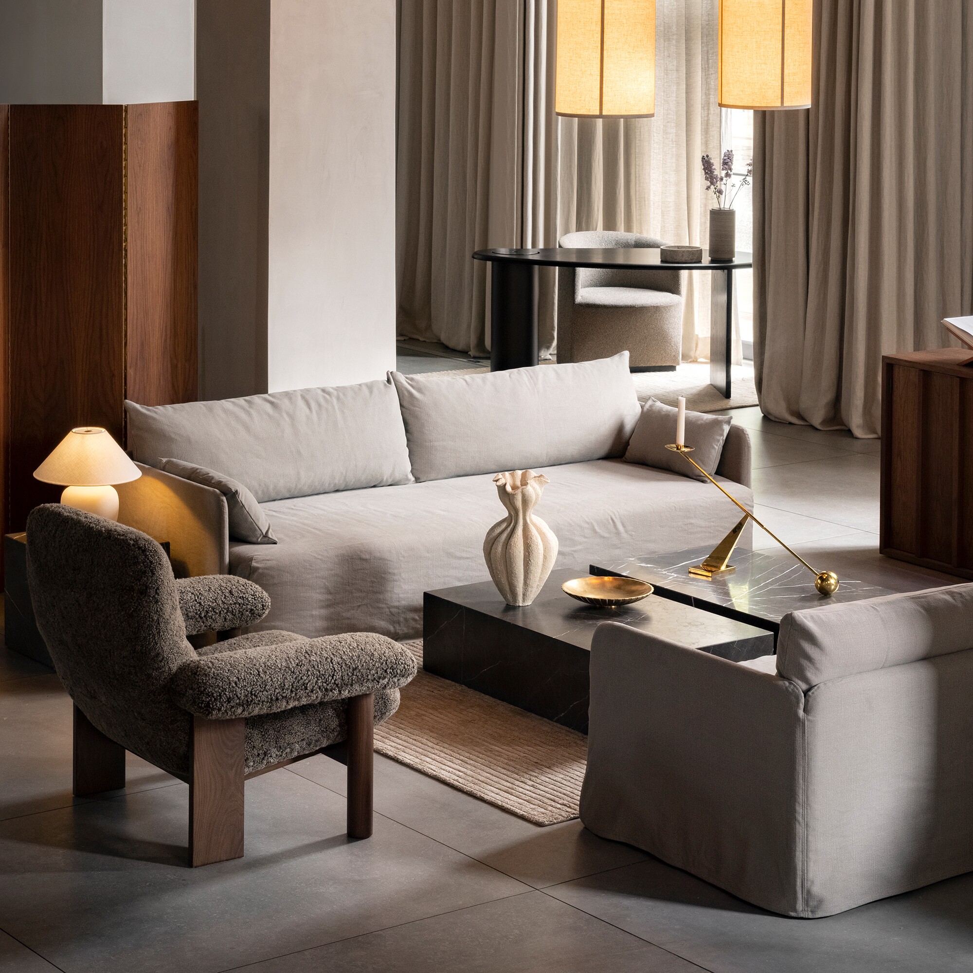 Torso Table Lamp with Battery