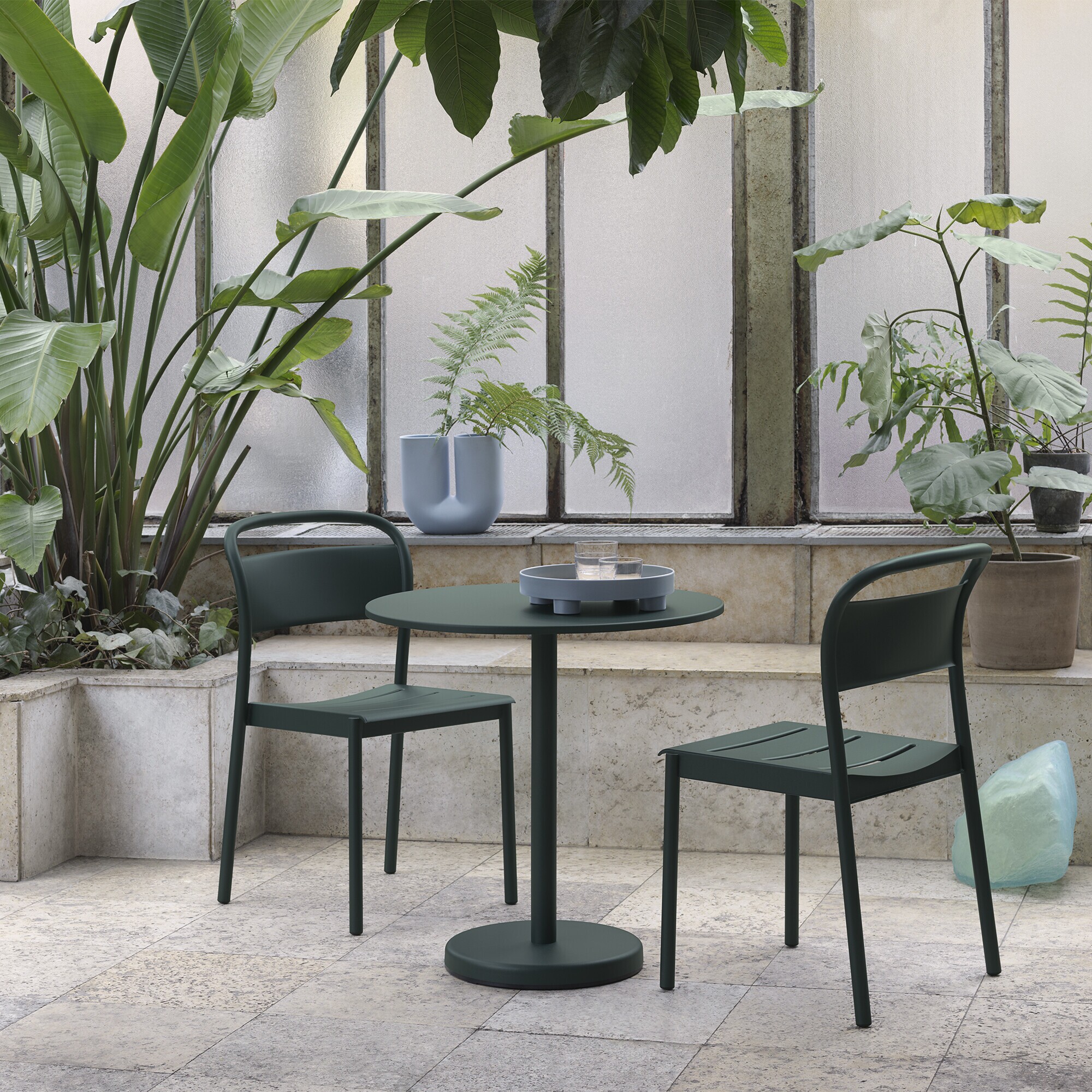 Linear Steel Garden Table Ø 70cm