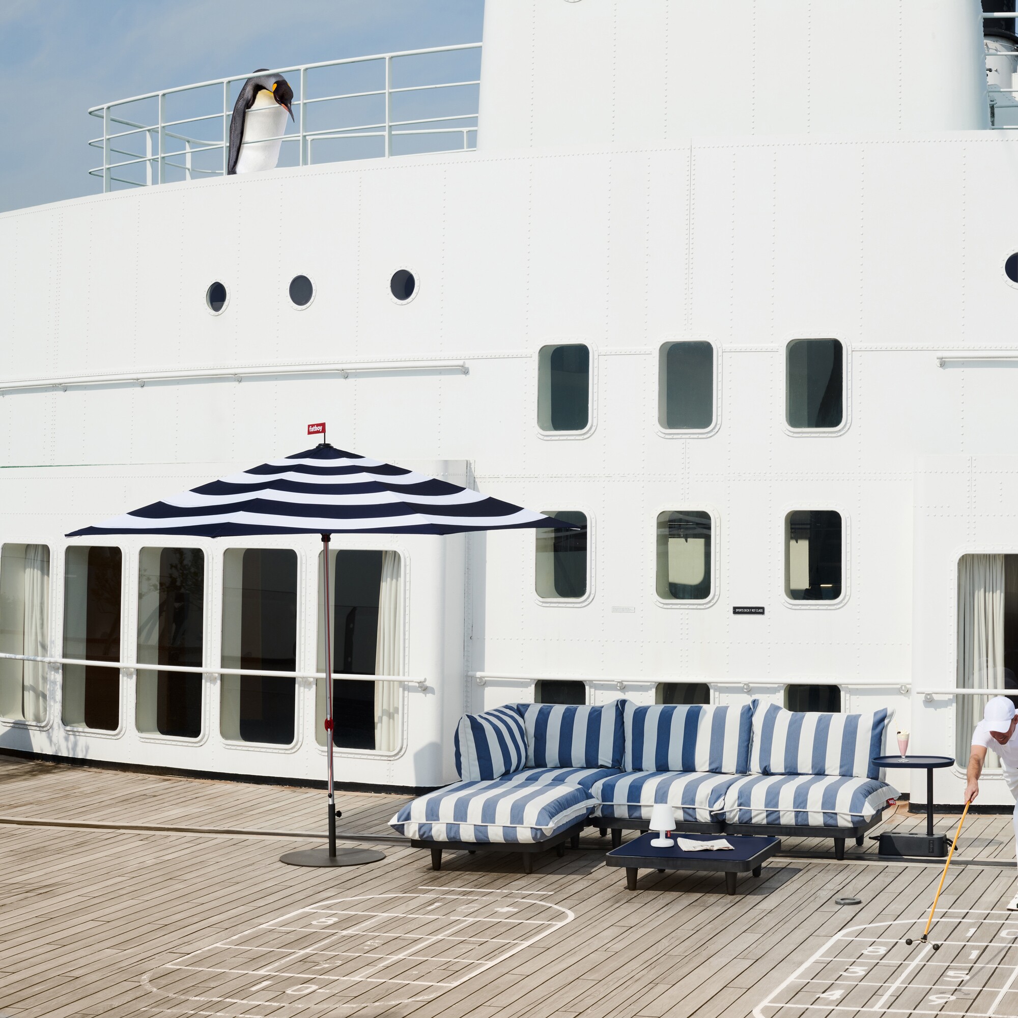 Stripesol Set Parasol + Stand