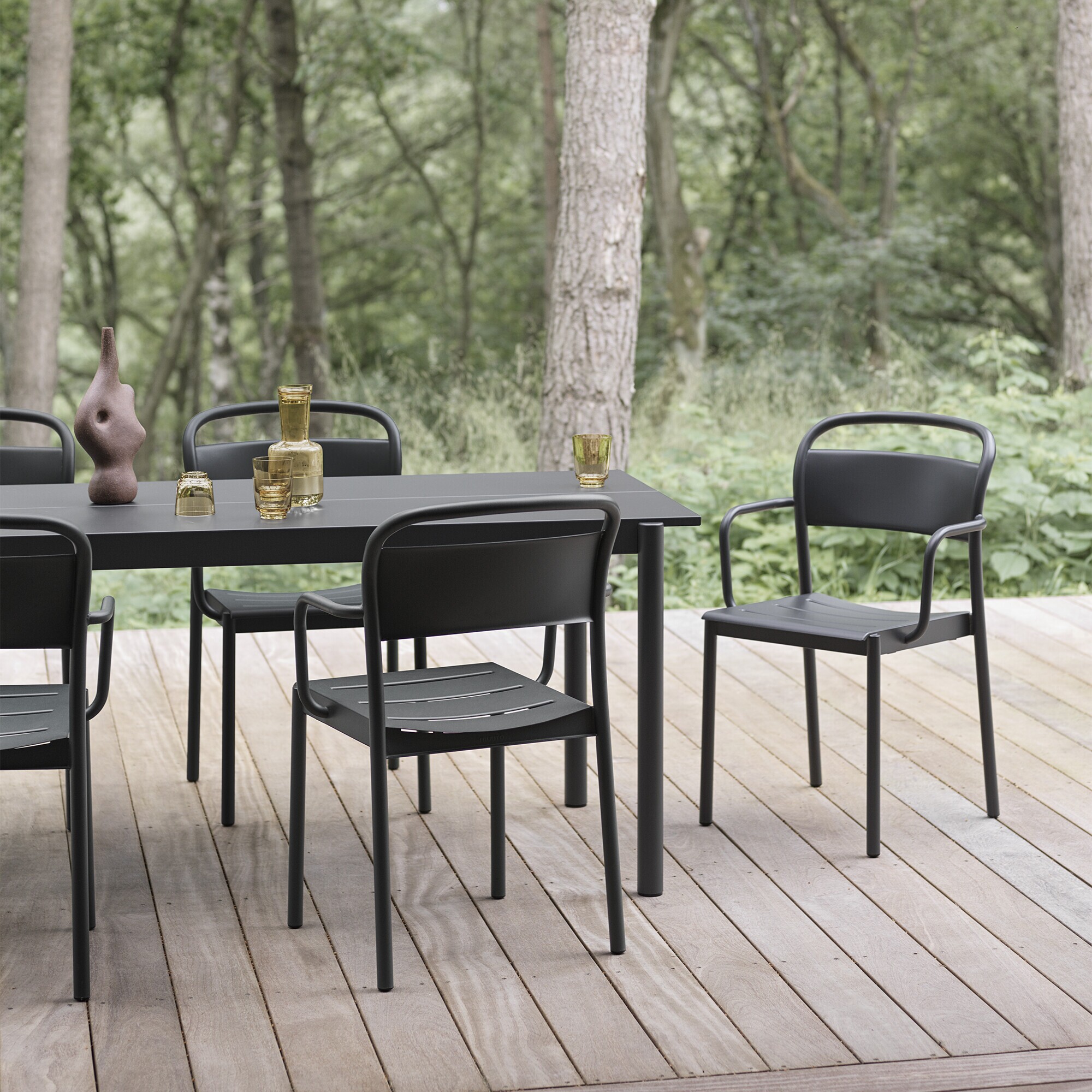 Linear Steel Outdoor Table 220x90cm