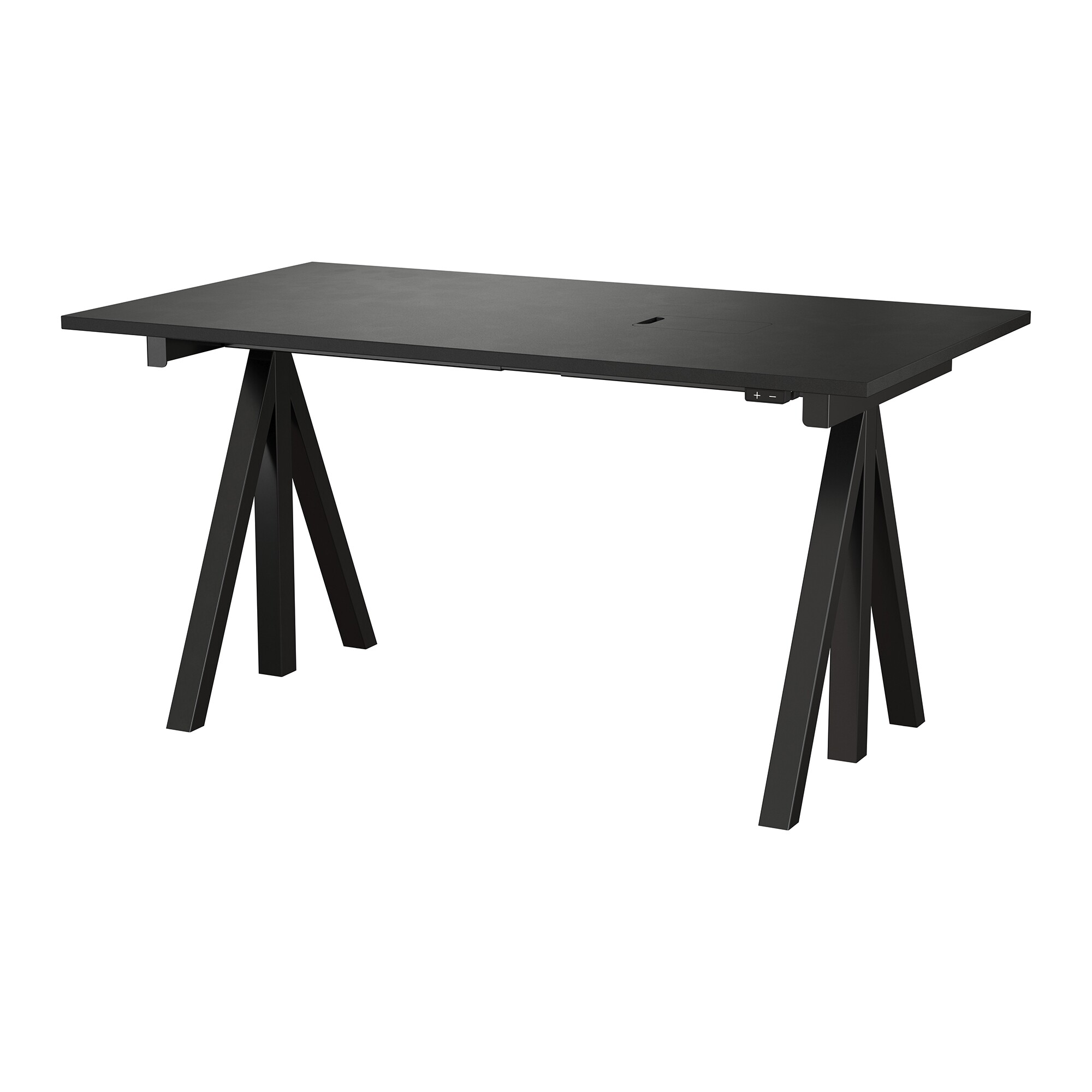 String Works Desk Height Adjustable Black Frame