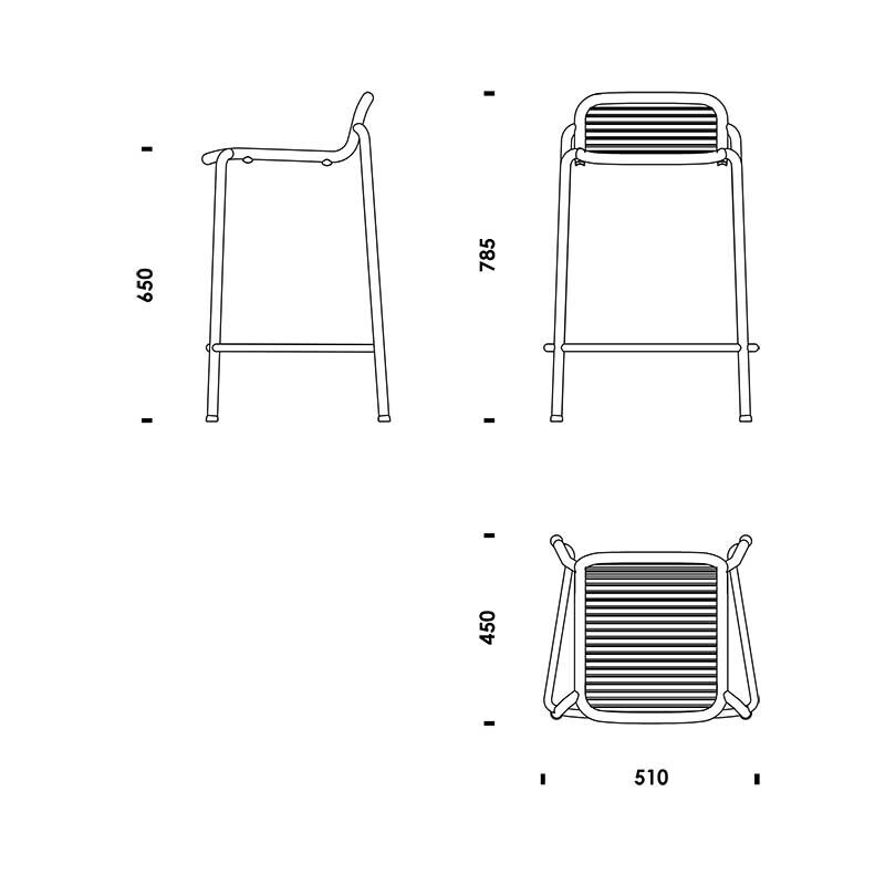 Vig Outdoor Bar Chair 65cm
