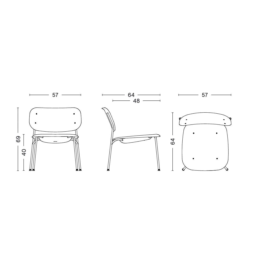 Soft Edge 95 Bar Stool High Black Steel Base