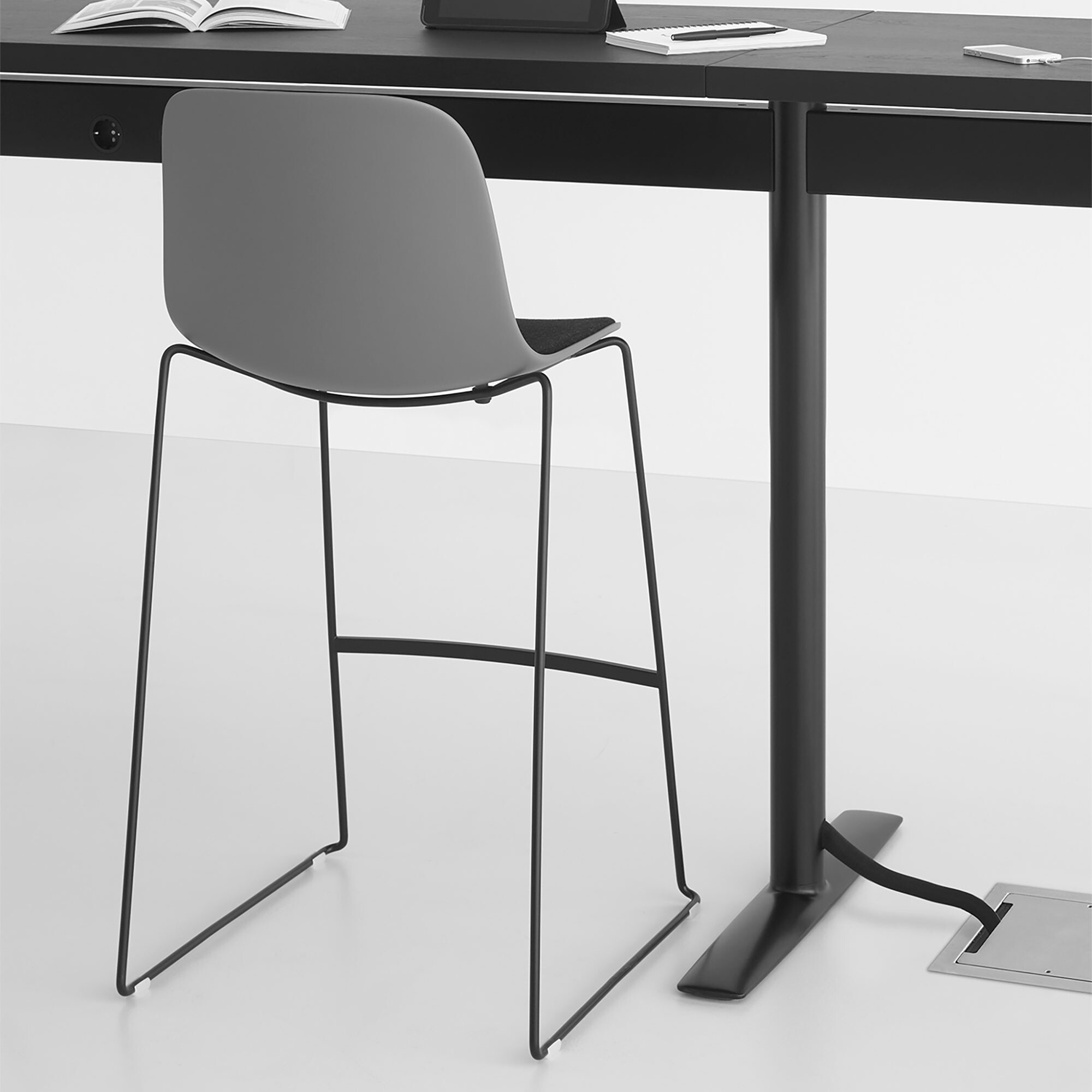 Seela S321 Bar Stool with Fabric H 75cm