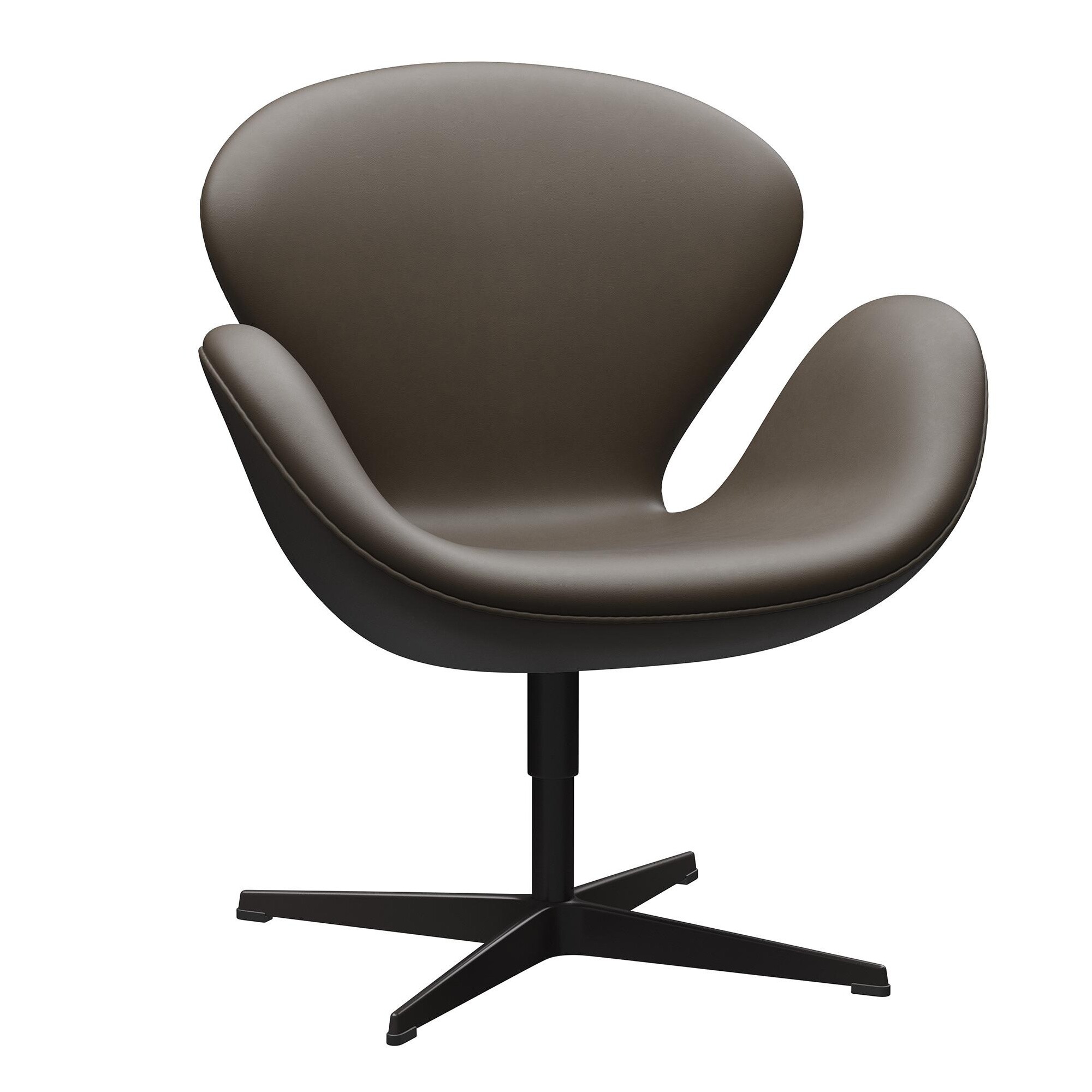 Swan™ Chair Leather Warm Graphite Base