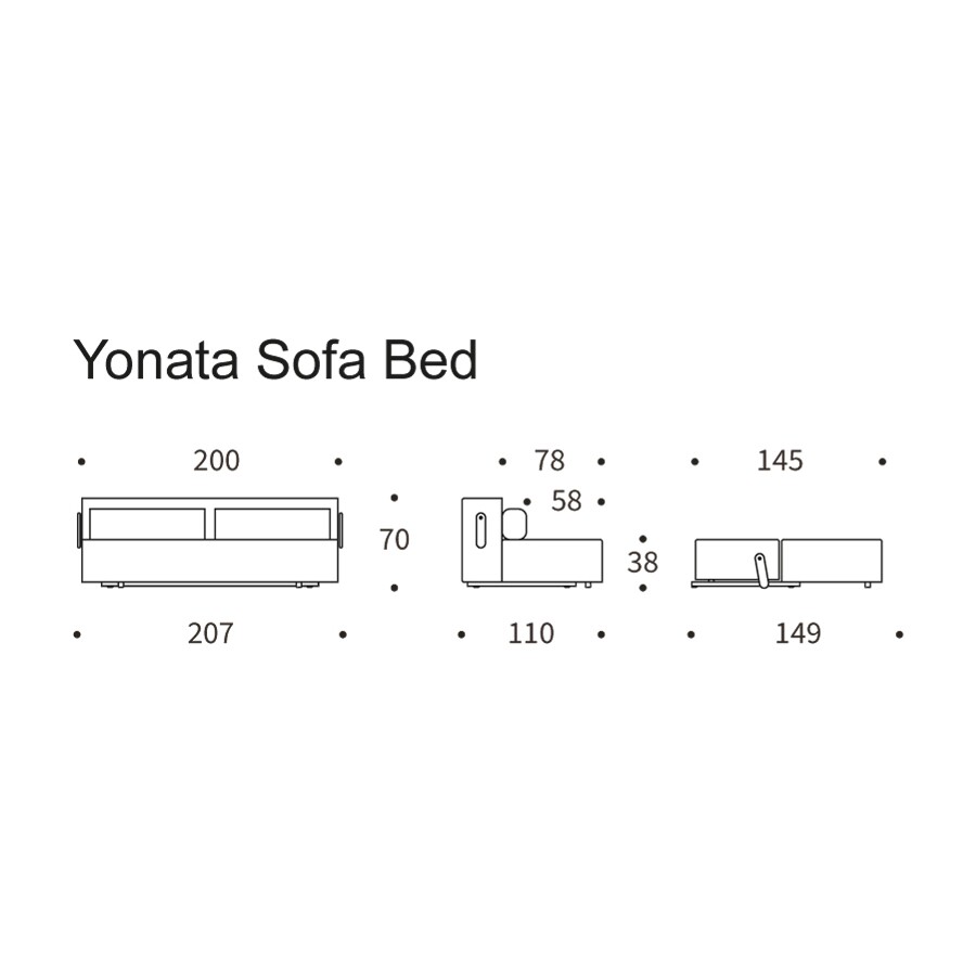 Yonata Sofa Bed 207x110cm