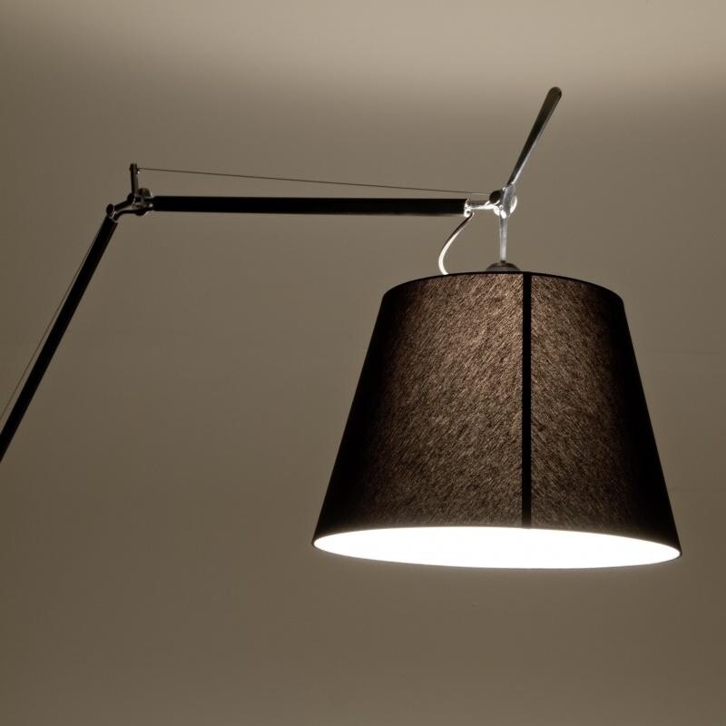 Tolomeo Mega Floor Lamp Black With Switch