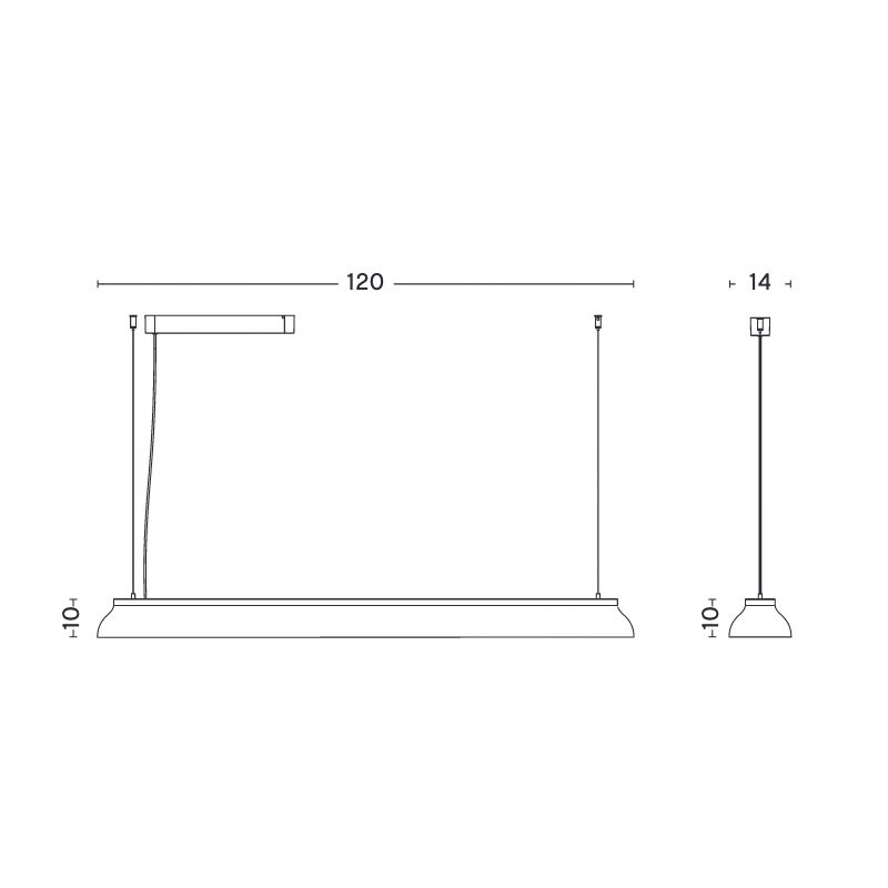PC Linear LED Suspension Lamp