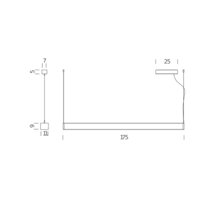 Tru  LED Suspension Lamp Horizontal