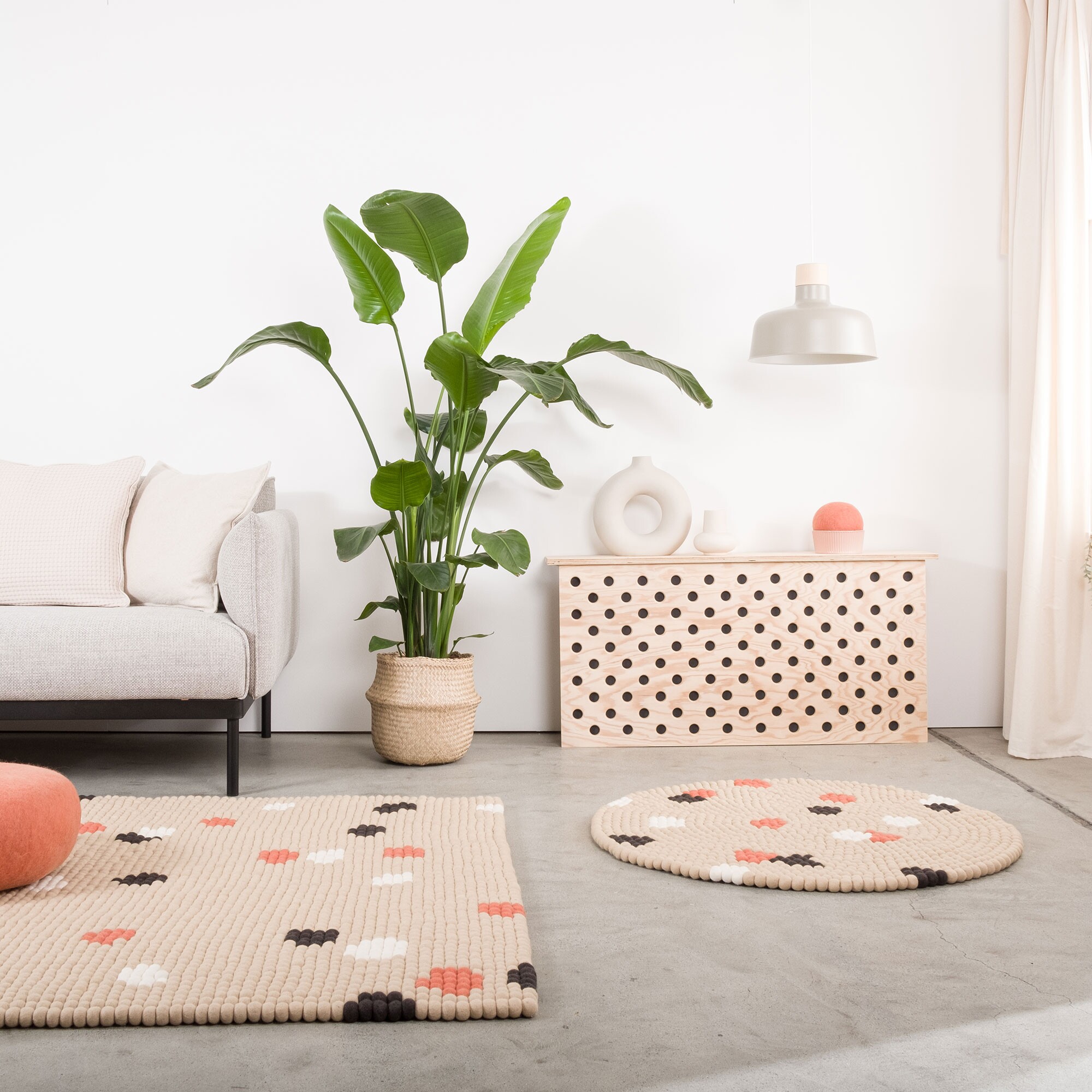 Terra Ocean Felt Ball Rug