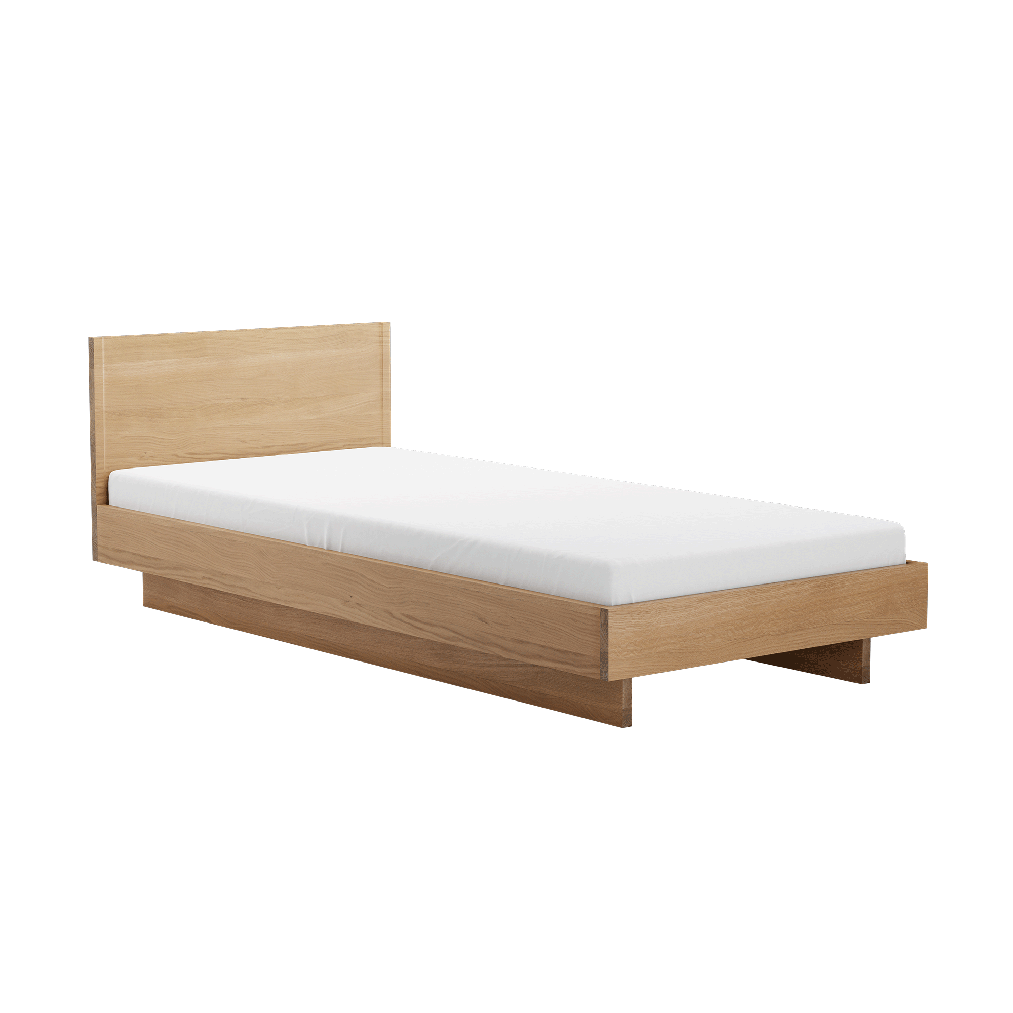 Zians XSmall Single Bed 90x200cm with Headboard and Continuous Leg