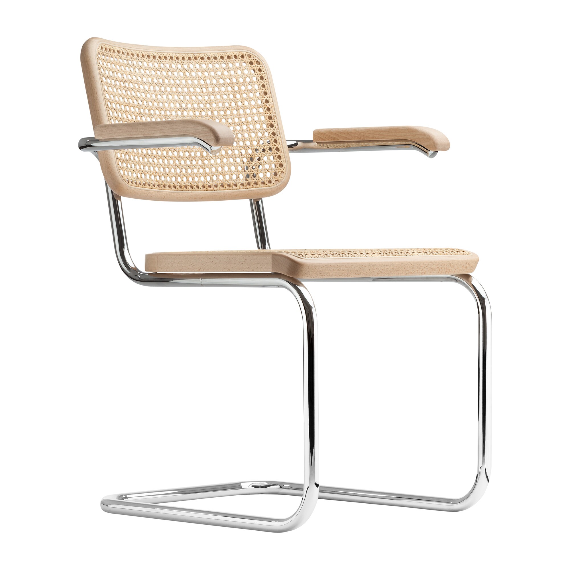 S 64 V Cantilever Armchair with Wickerwork