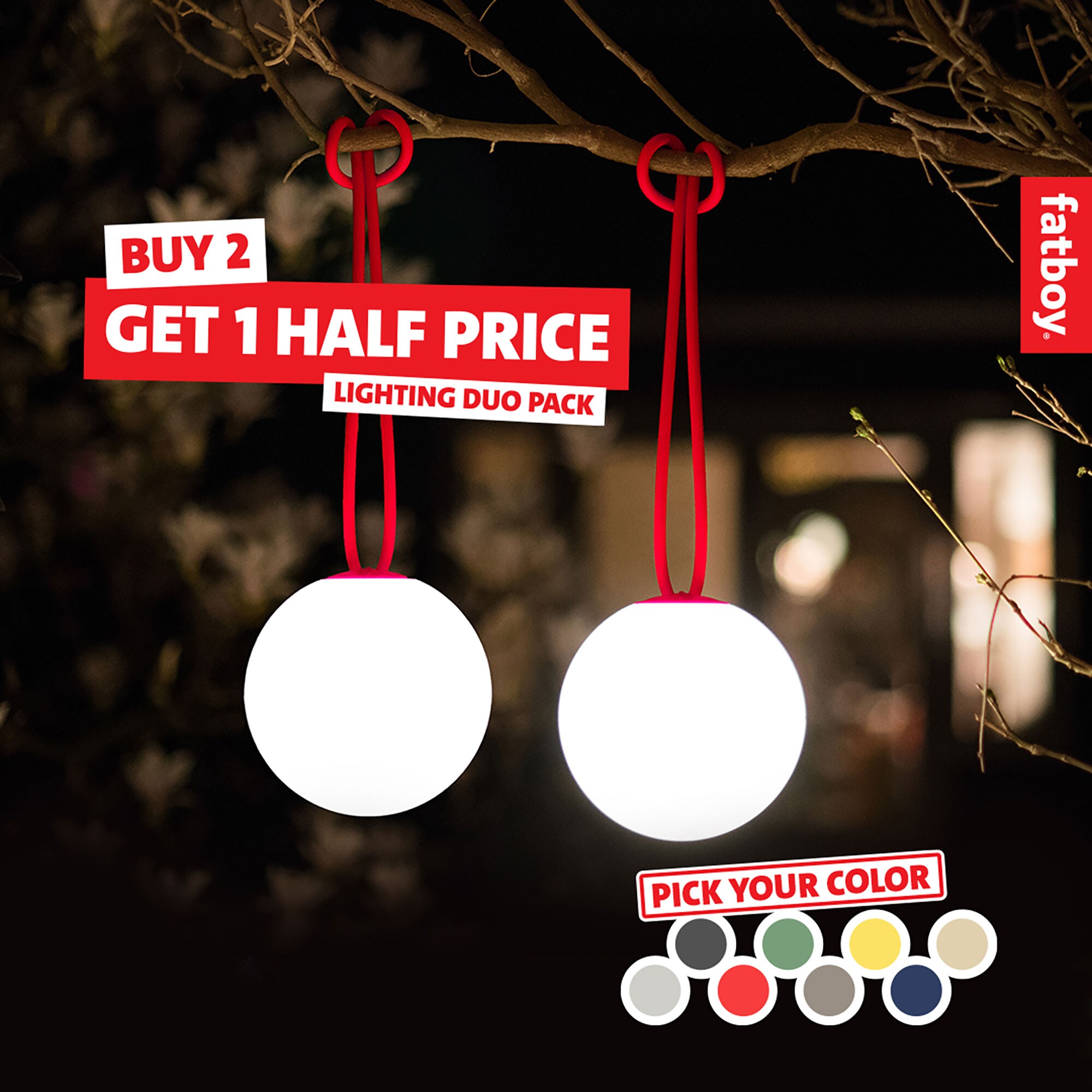 Promo Set of 2 Bolleke LED Outdoor Lamp