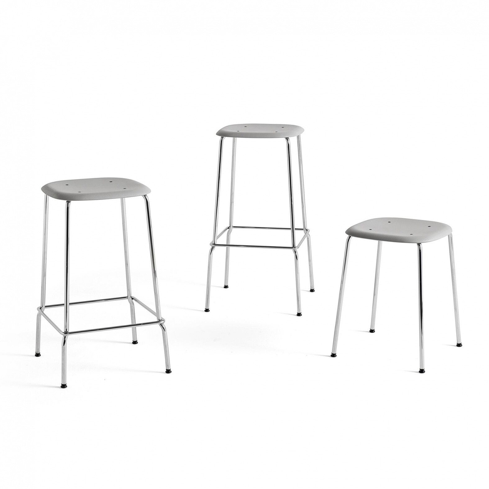 Soft Edge 85 Bar Stool High Chromed Base