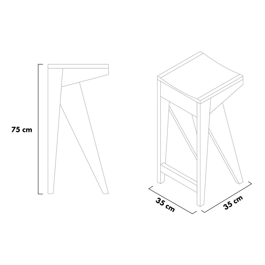 Schulz Bar Stool 75cm