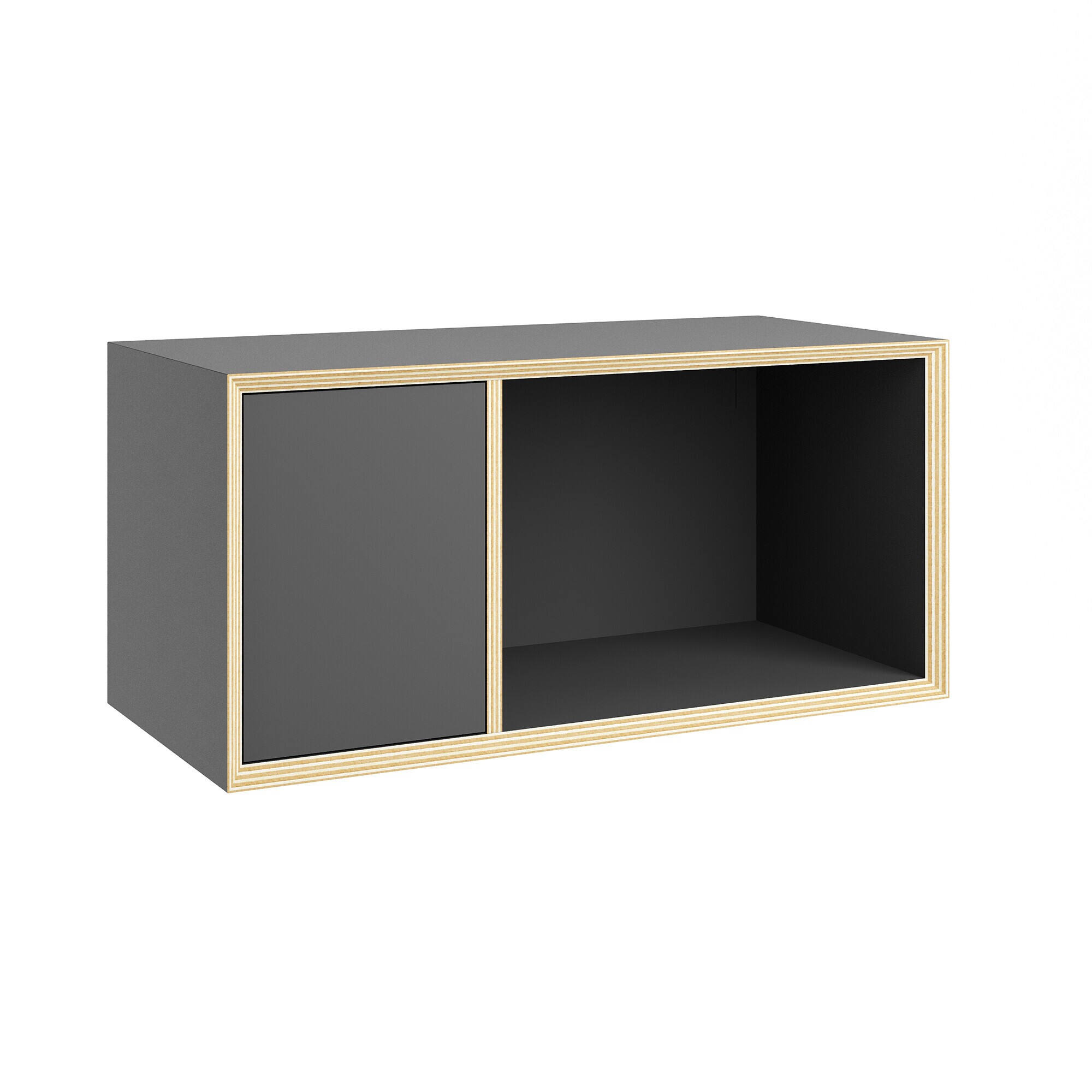 Vertiko Sixteen Shelf Unit with Door Left