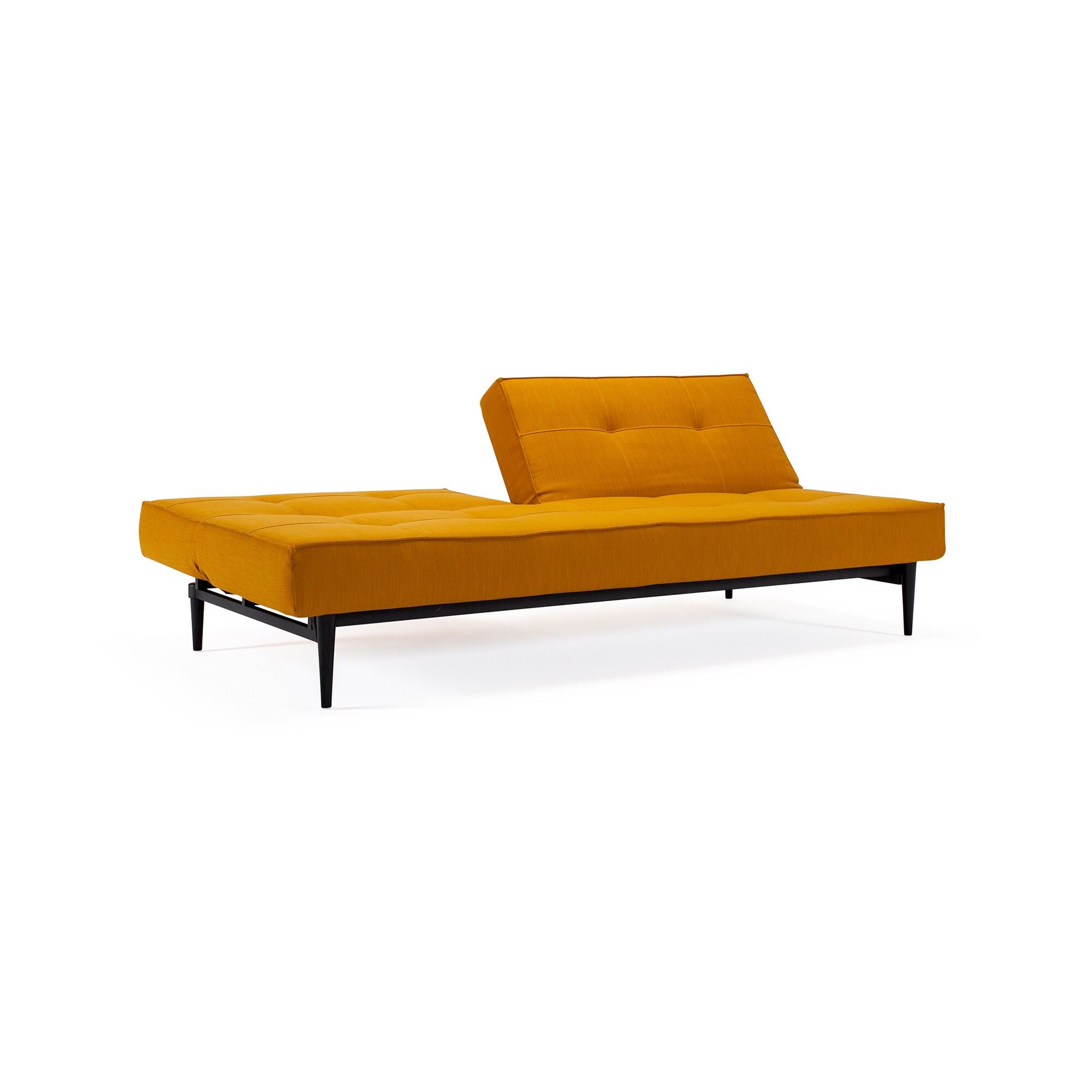 Splitback Styletto Sofa Bed Black Wood 210x91cm