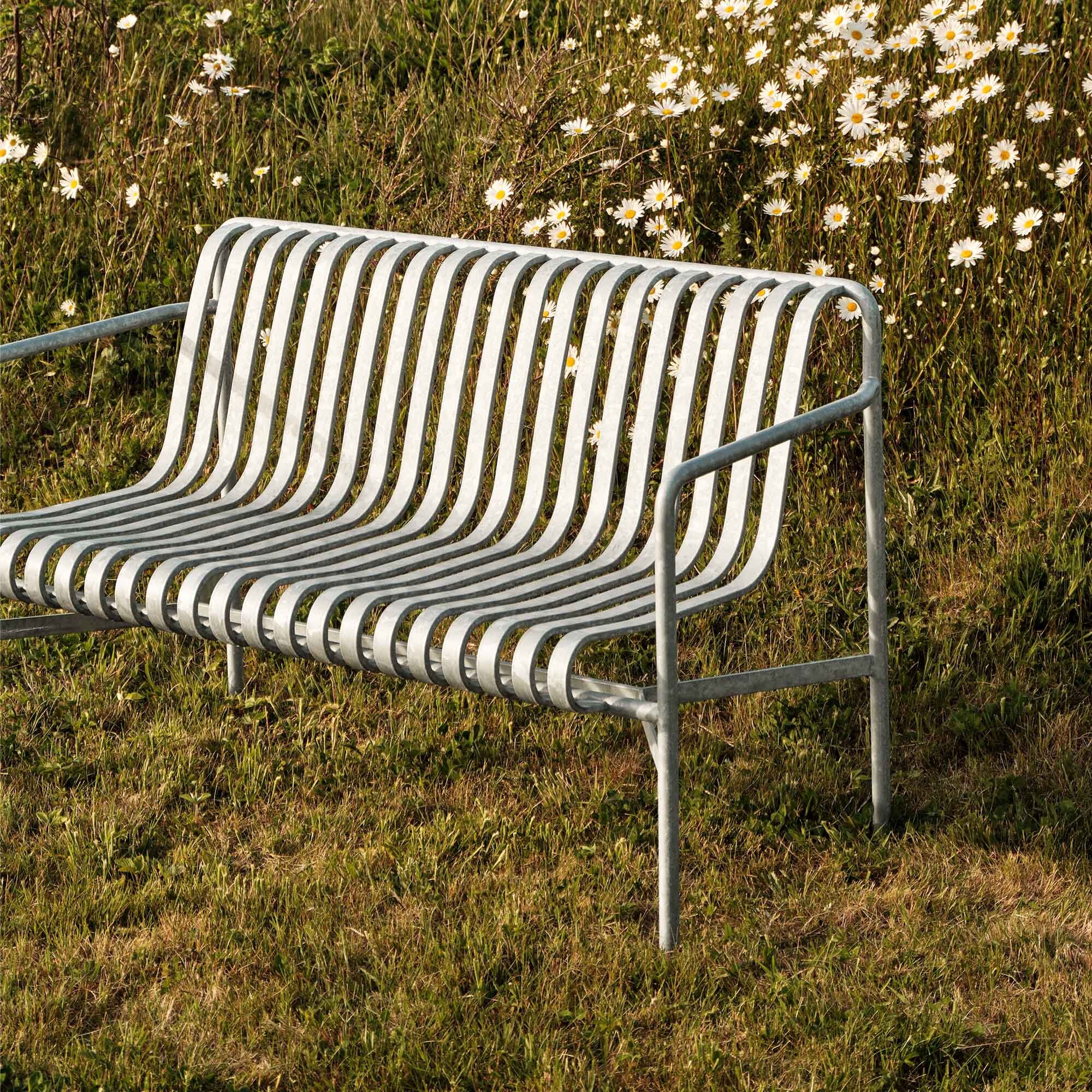 Palissade Dining Garden Bench Hot Galvanised