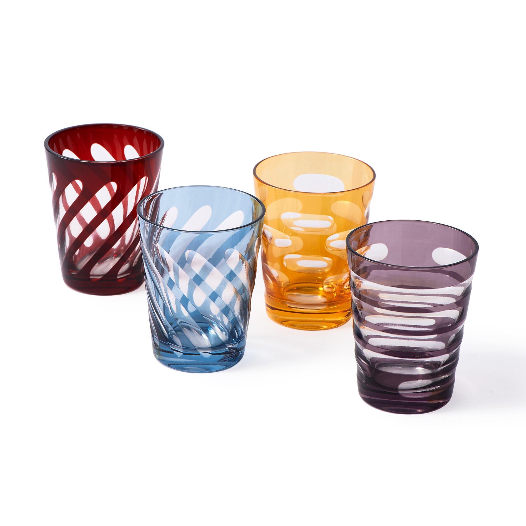 Tubular Glass Set of 4