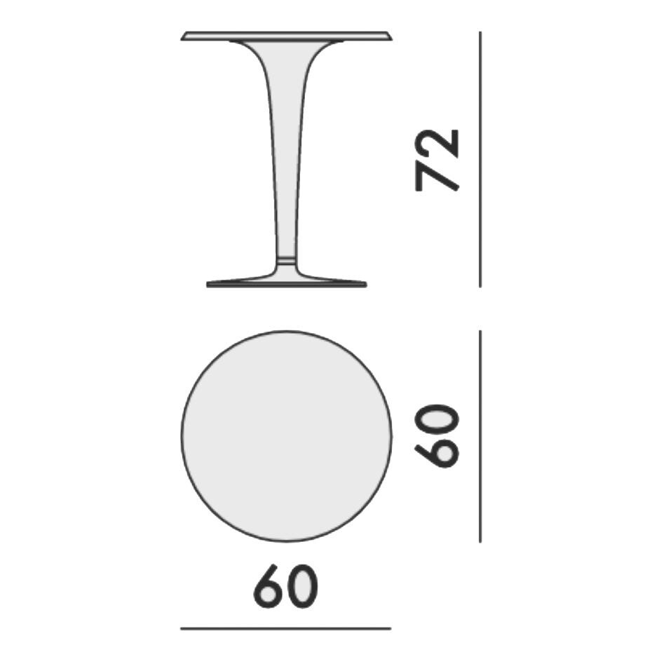 Top Top For Dr. Yes Garden Table Ø60cm Frame Round