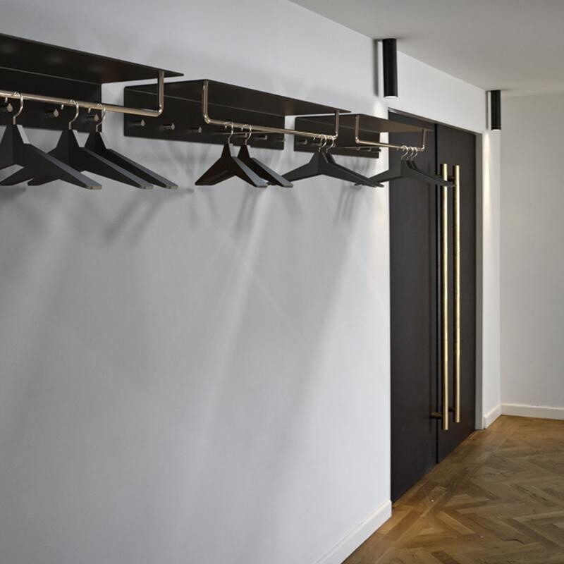 Unu Wall Coat Rack With 6 Hooks & Bar