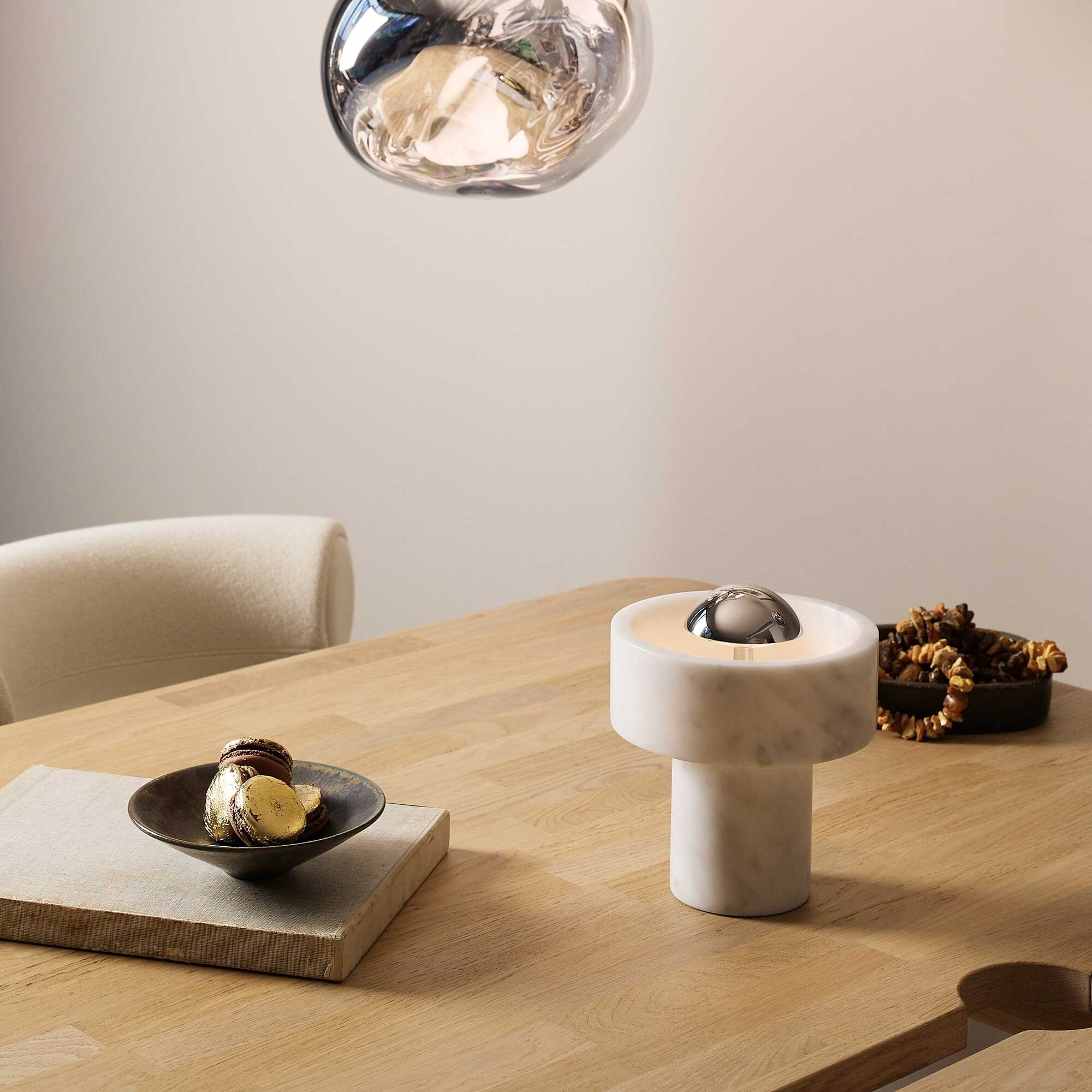 Stone LED Table Lamp with Battery