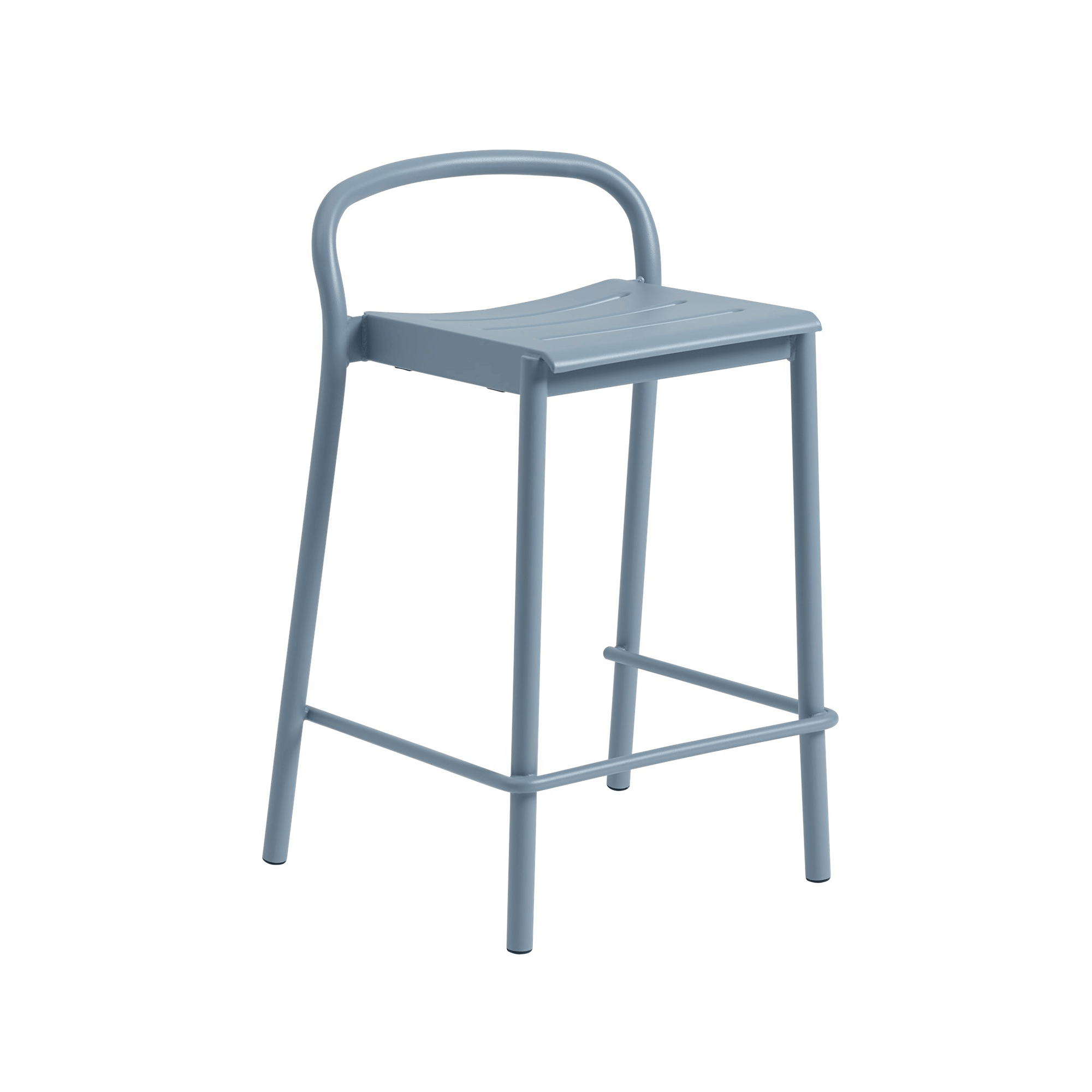 Linear Steel Outdoor Bar Stool H 65cm
