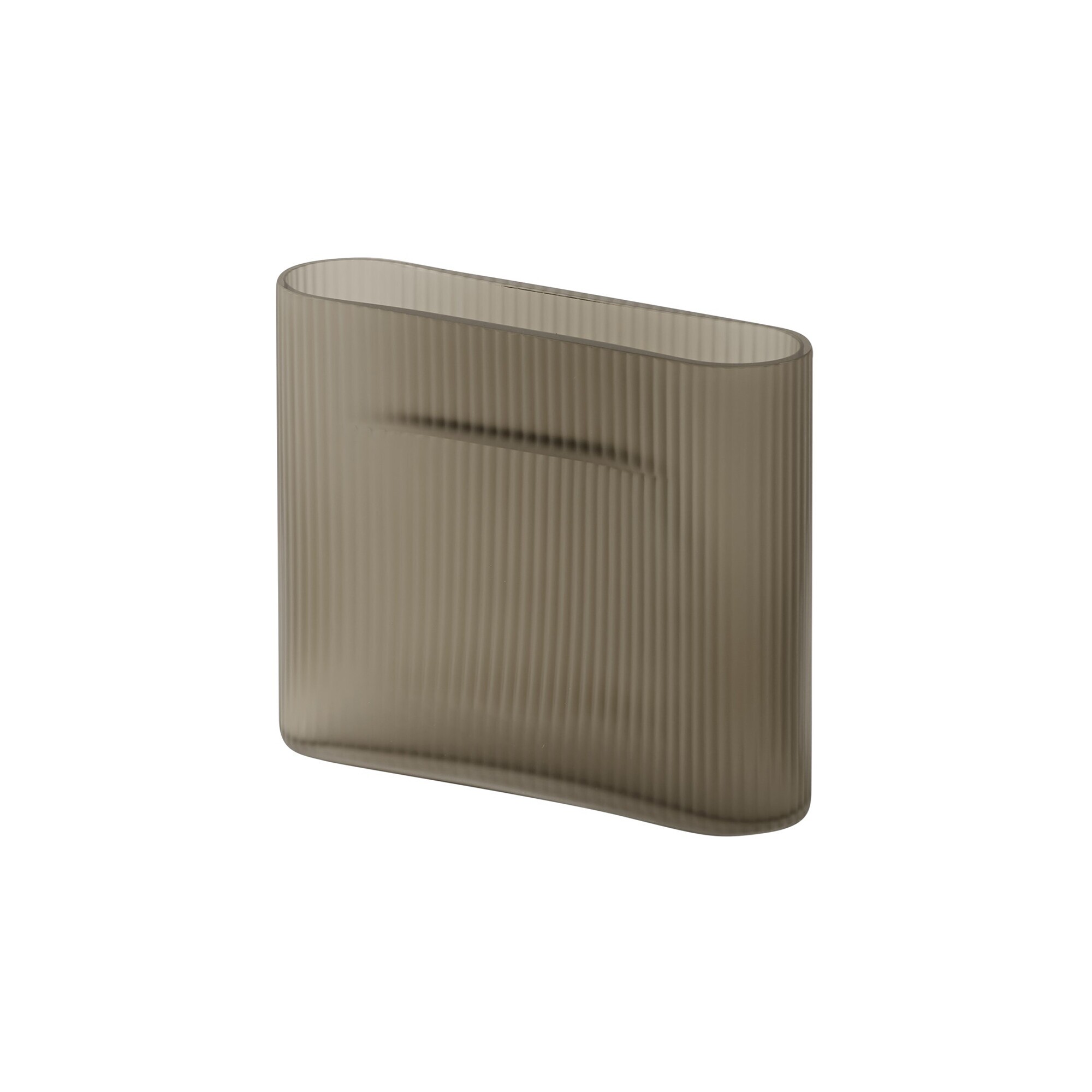 Ridge Vase Glass H 16.5cm