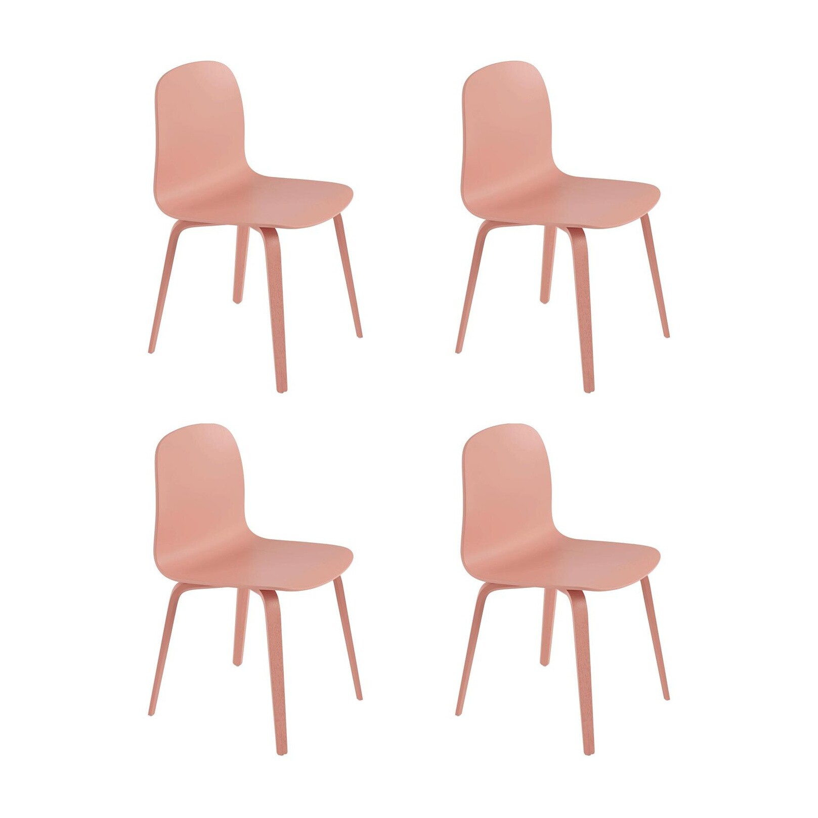 Visu Chair With Wood Frame Set Of 4