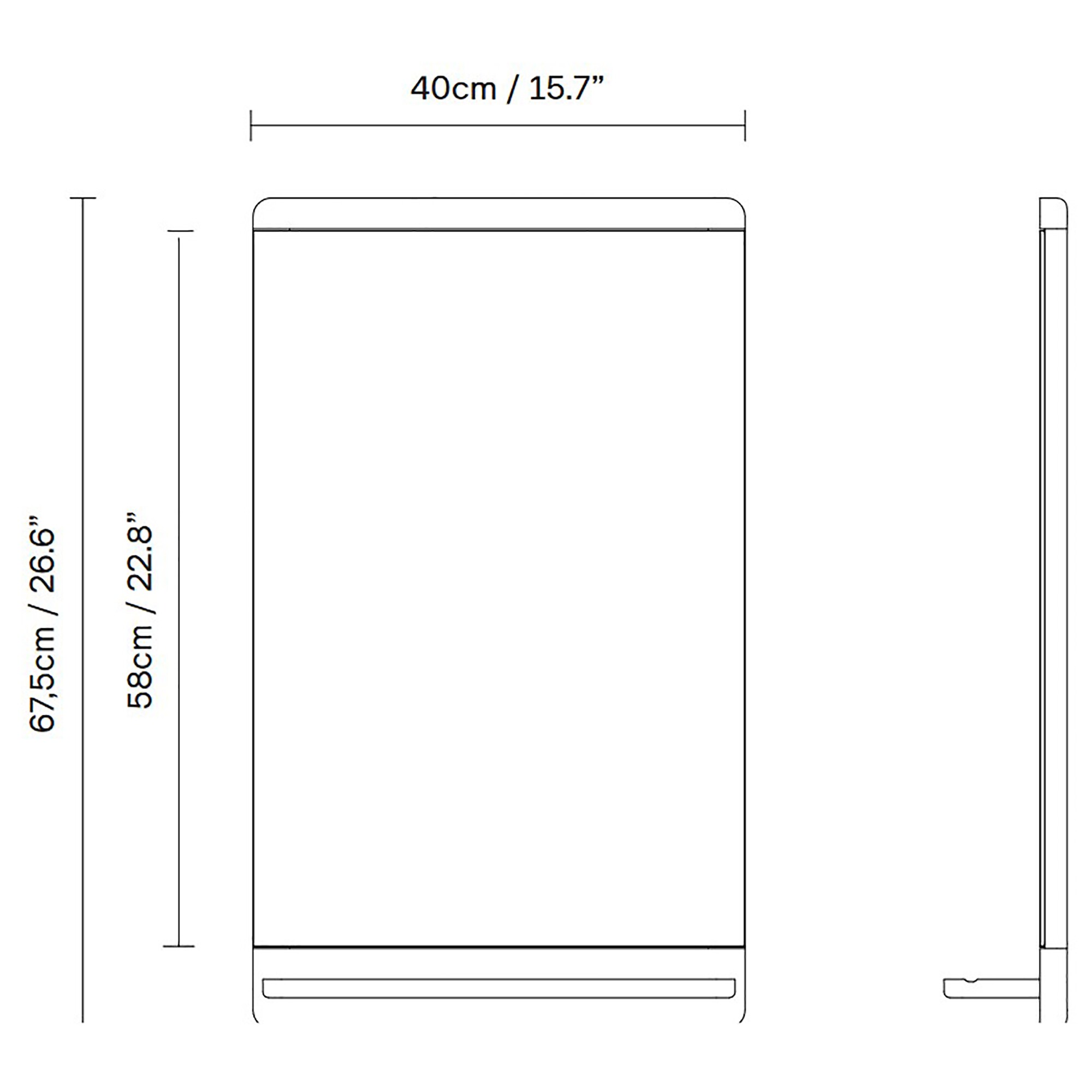 Rim Wall Mirror 40x67.5cm