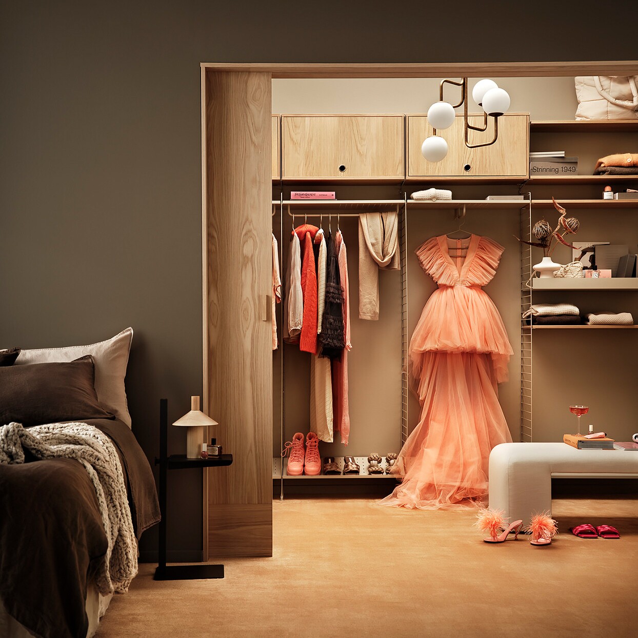 Wall Cabinet with Flap Doors 156x50x30cm