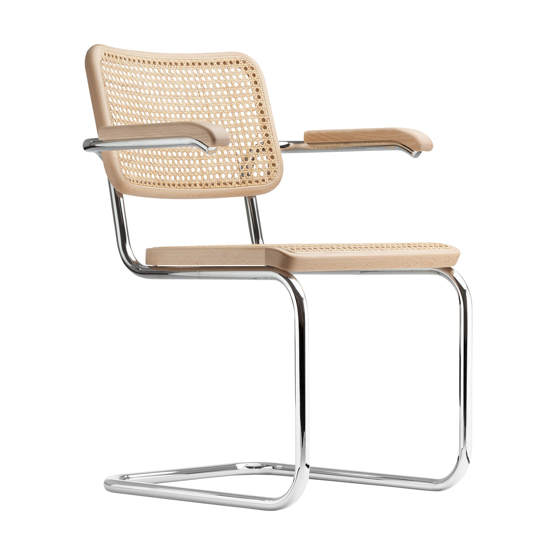 S 64 V Cantilever Armchair with Wickerwork