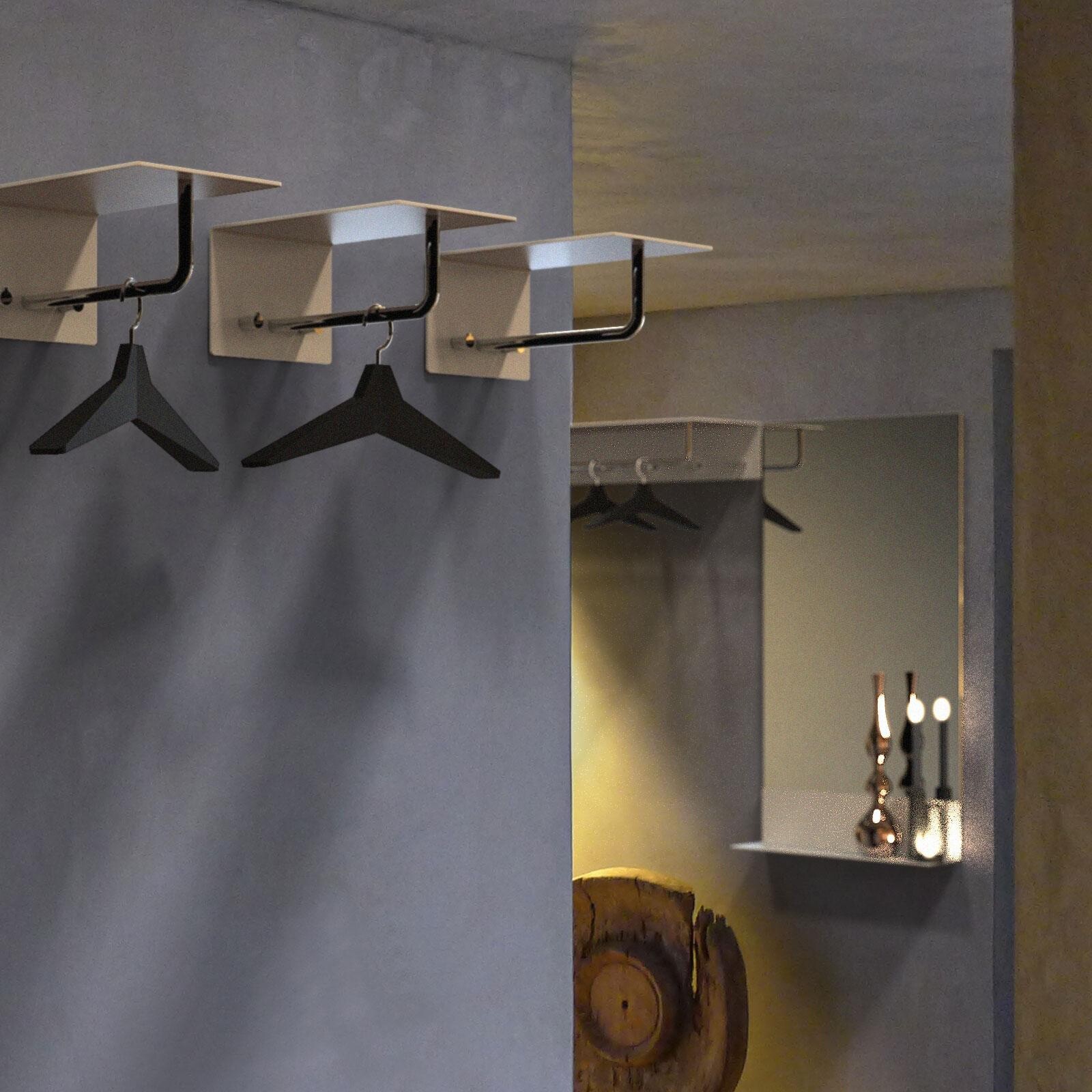 Unu Wall Coat Rack With 2 Hooks & Bar