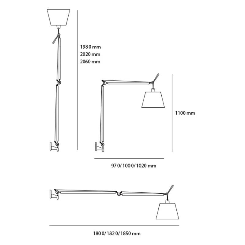 Tolomeo Mega Parete Parchment Shade